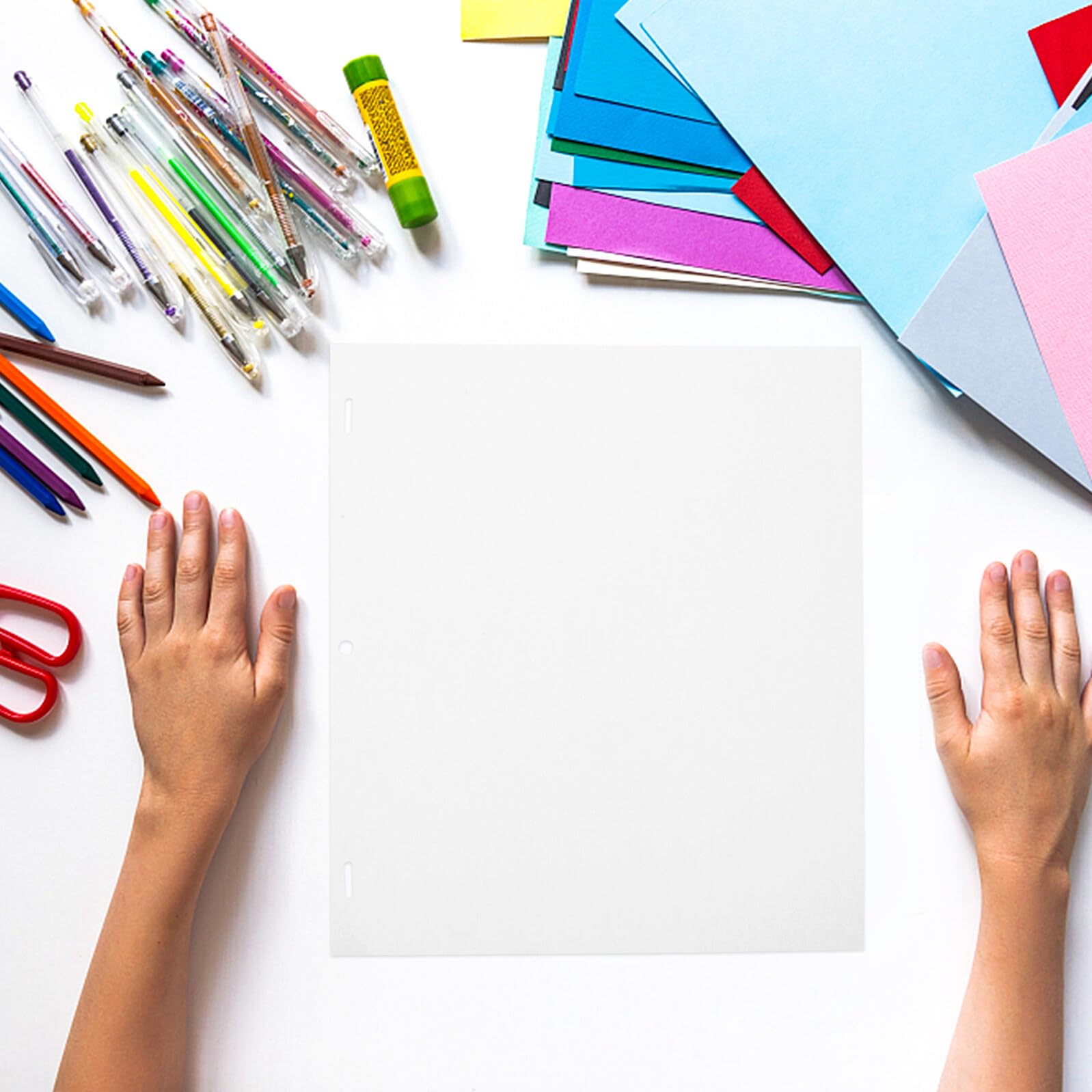 TEHAUX 200stücke Transparentpapier Weiß Animationspapier Zeichenpapier Kalligrafiepapier Künstlerpapier Übungspapier für Handschrift Positionierungspapier für Animationen