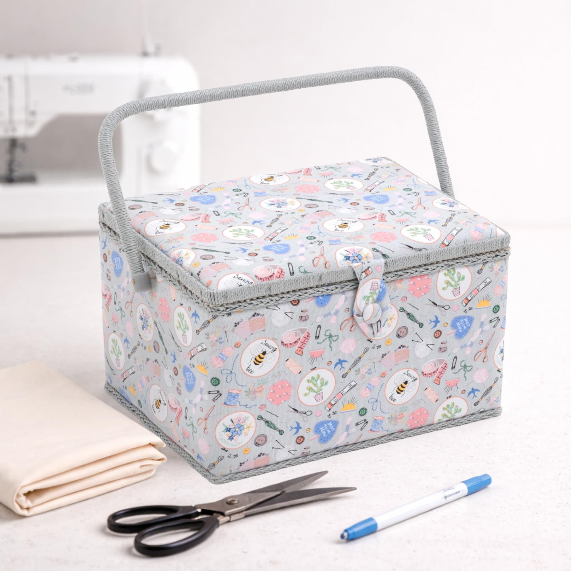 Hobby Gift Exclusive große Aufbewahrungsbox für Näharbeiten, Hausgemacht