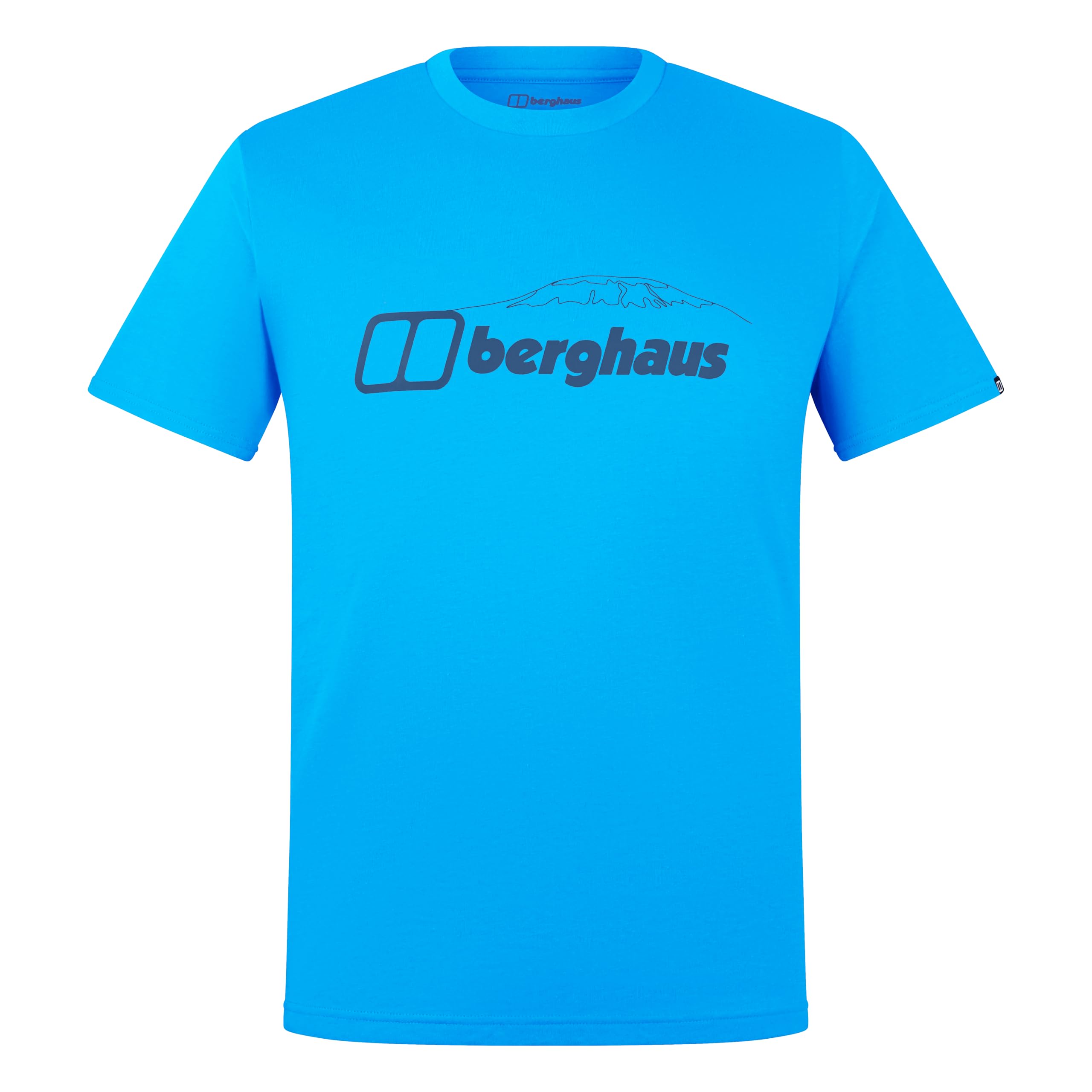 Berghaus Men's Mountain Checklist T-Shirt | 100% Cotton Non-Technical T-Shirt, Mountain Blue, S