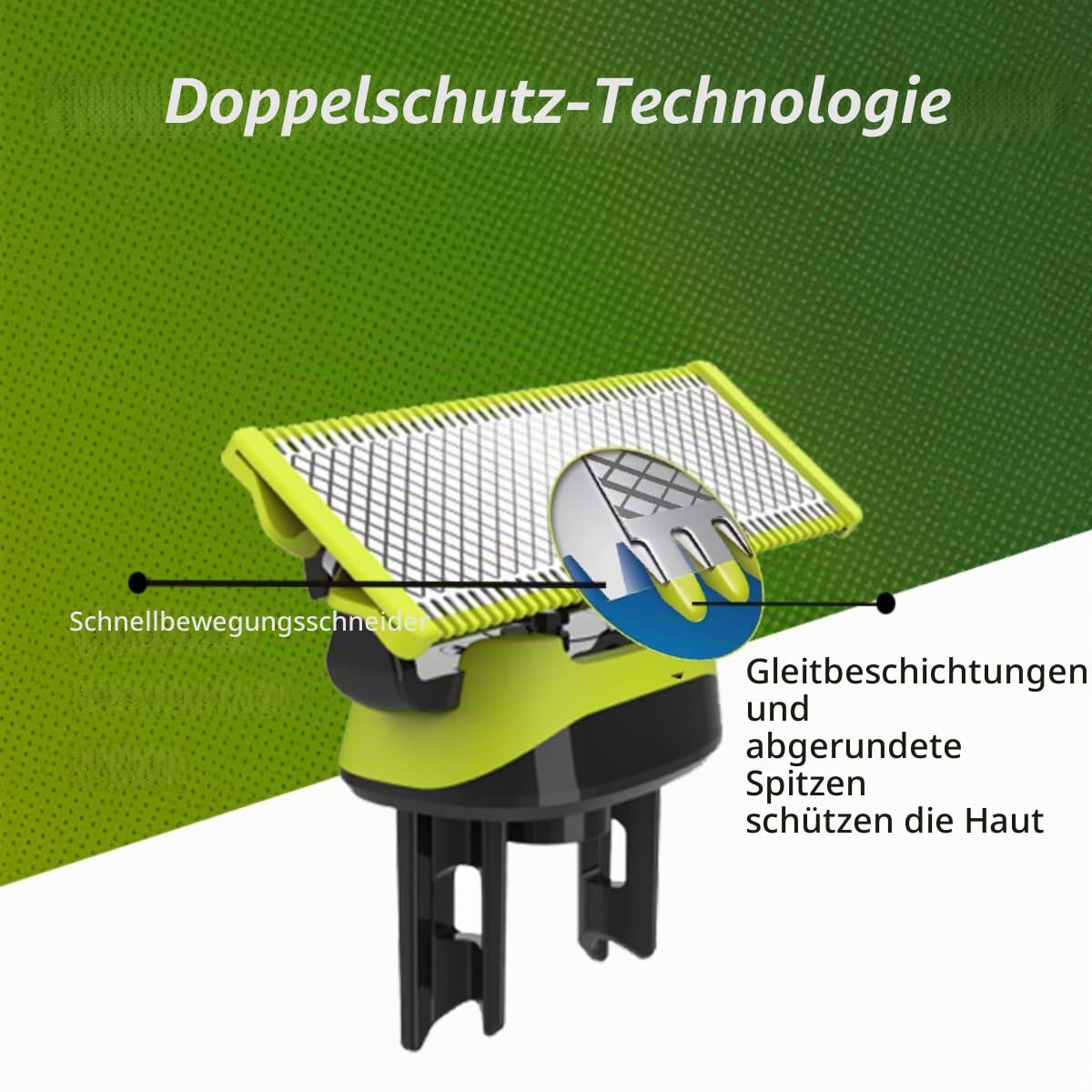 Ersatzklingen für One Blade, 2/3/4/6er Packung, für Philips One Blade Elektrorasierer/Barttrimmer (3)