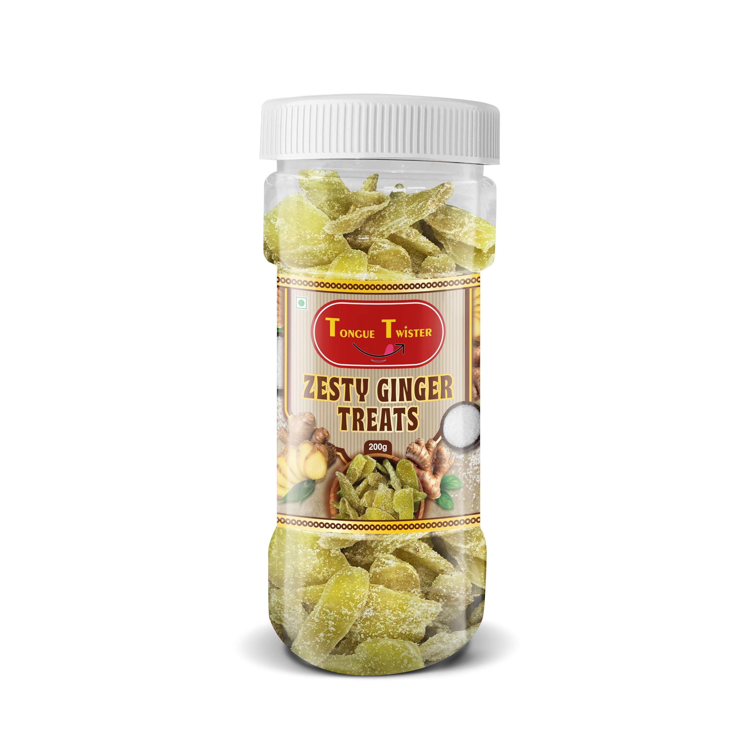 Tongue Twister Zesty Ginger Treats 200g | Crystallised Ginger Candy | Sweet & Spicy Flavour-image-8