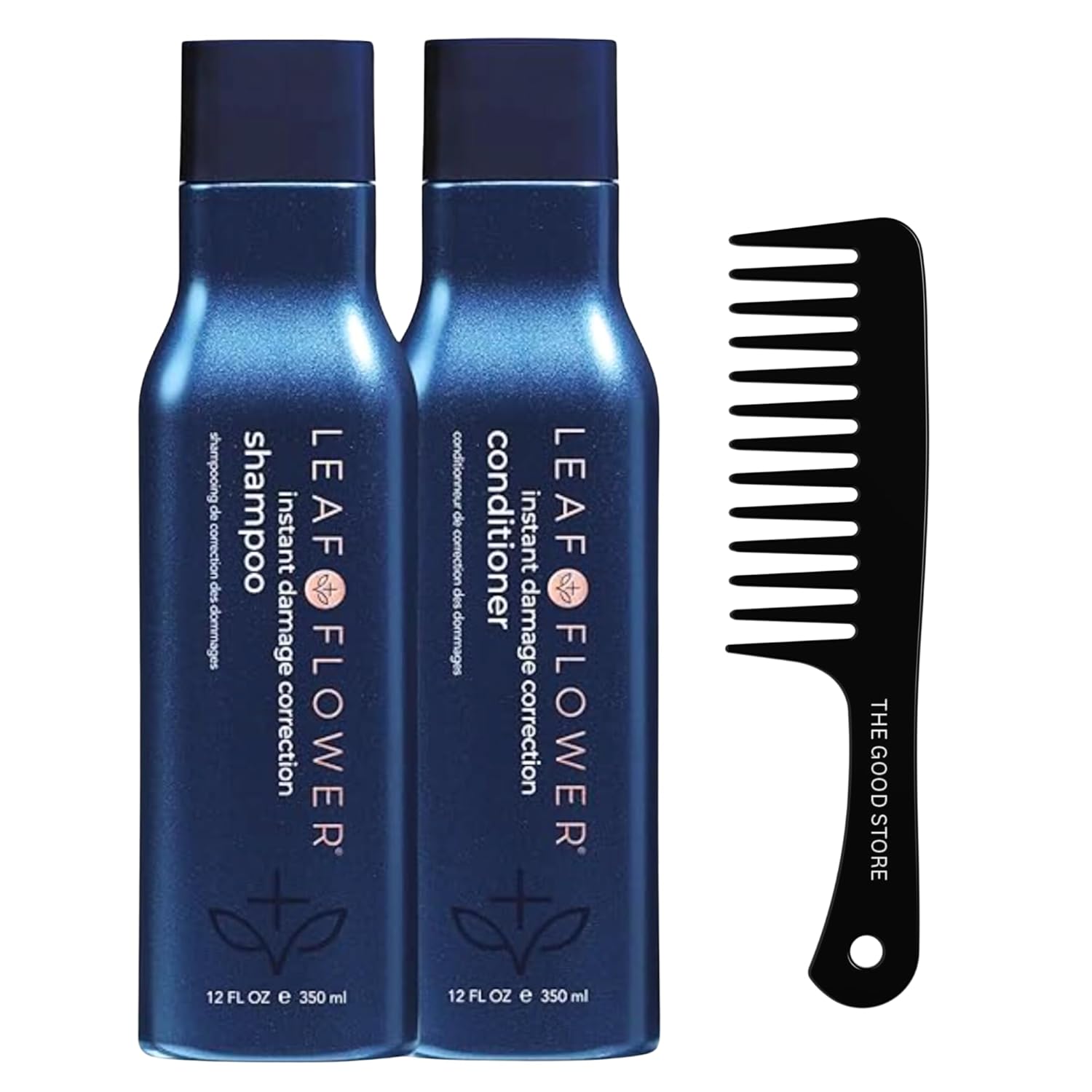 Instant Damage Correction Shampoo & Conditioner 12 oz Duo, Blue | The Good Store Black Hair Comb |