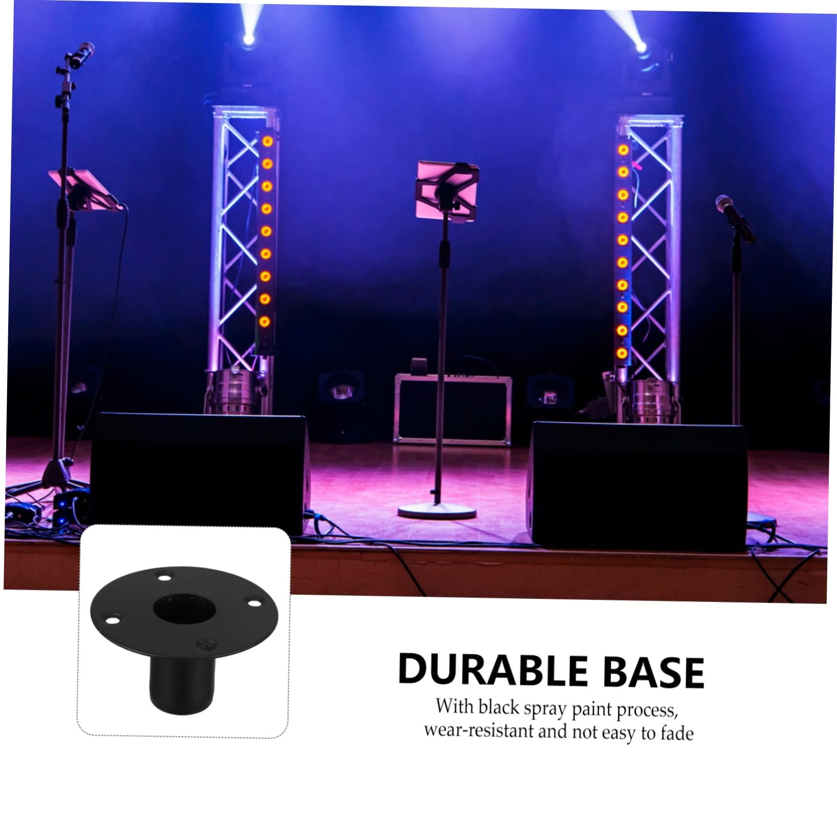 PartyKindom 2piezas Soporte De Altavoces De Hierro Resistente para Escenarios y Estudios Base Estable para Tornillos para Altavoces De Sonido Eventos y Presentaciones