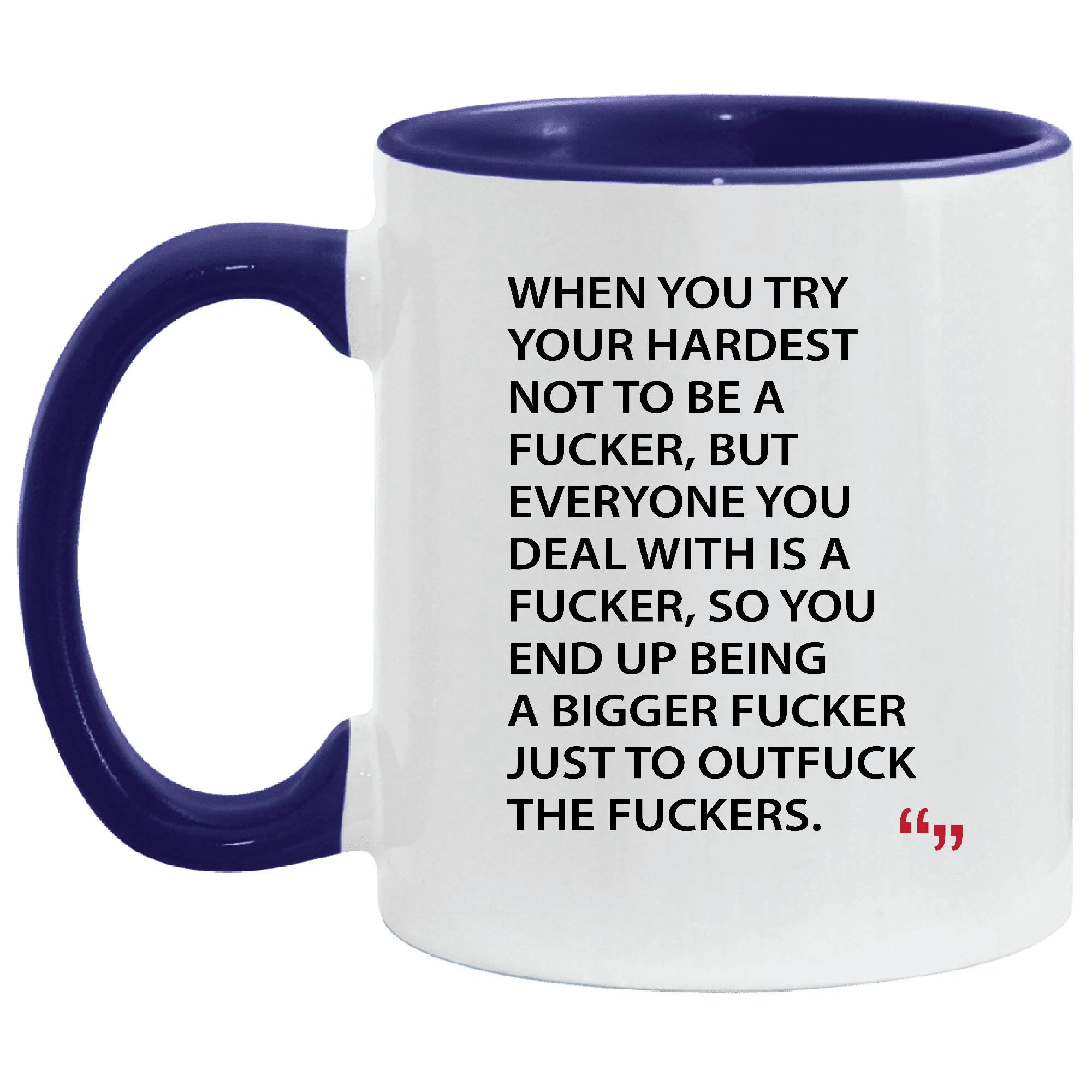 Funny Joke Gift for Hardcore Sweary Folks Greatest OutFucker 11oz 15oz Inner Color Accent Mug