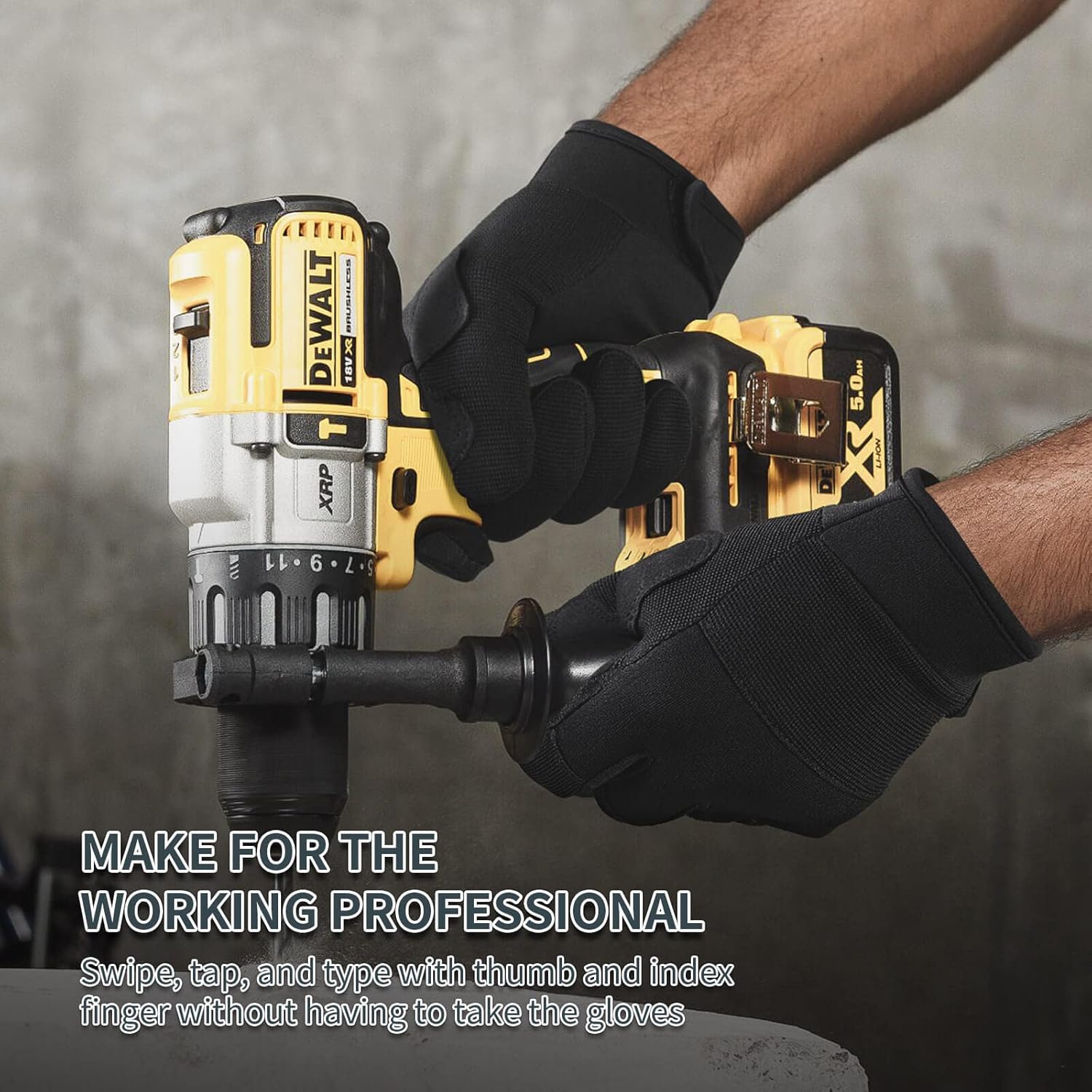 OZERO Work Gloves for Men Women: Mechanic Glove Touchscreen Firm Grip Dexterity Light Duty Gloves for Gardening Construction - Image 8