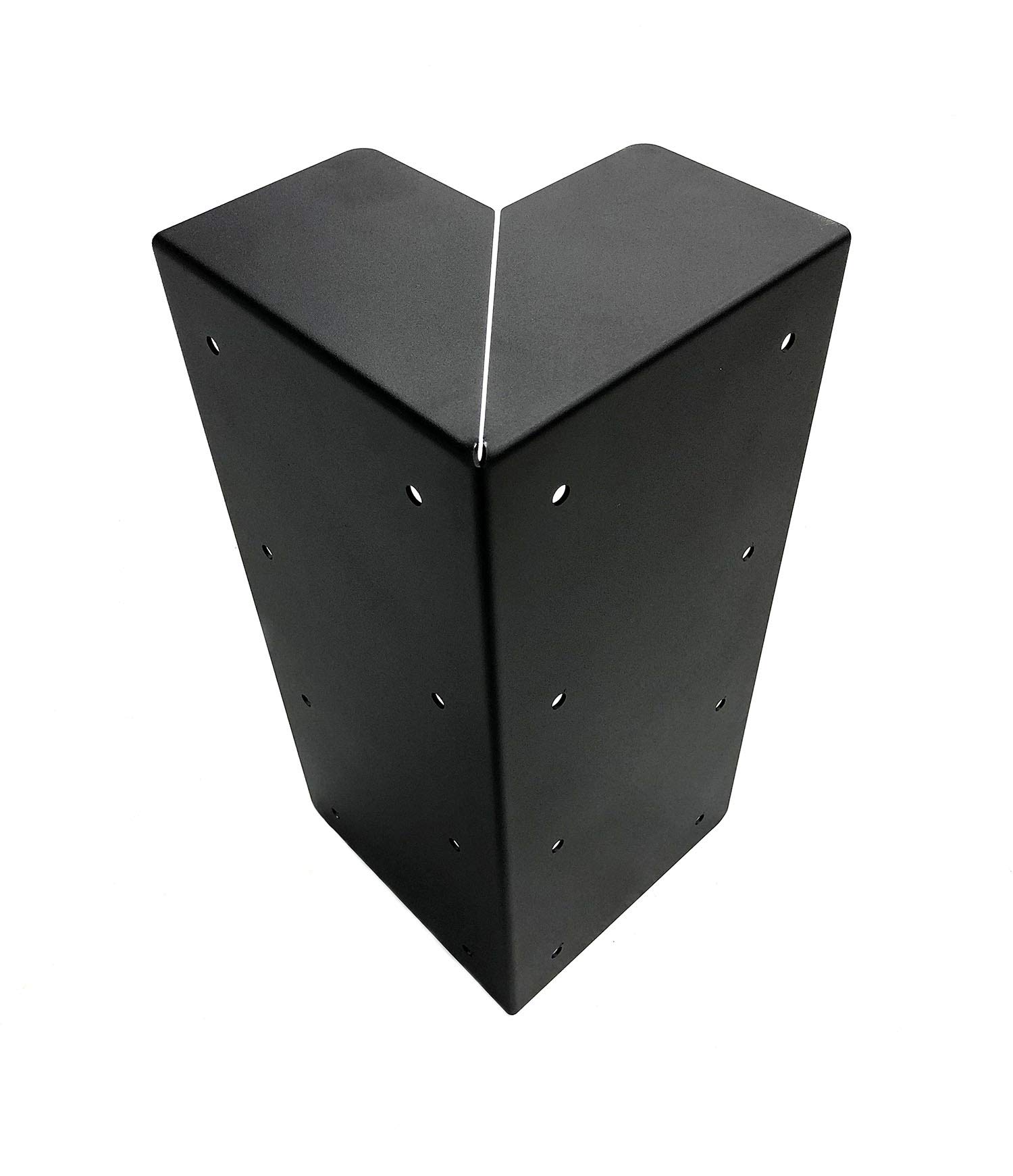 Indoor Outdoors Textured Black 1 X Two Tier External Timber Railway Sleepers Corner Fixing Bracket For Raised Beds, And Planters Two Railway Sleeper High - Rectangular Planter (400X180x180 Mm)