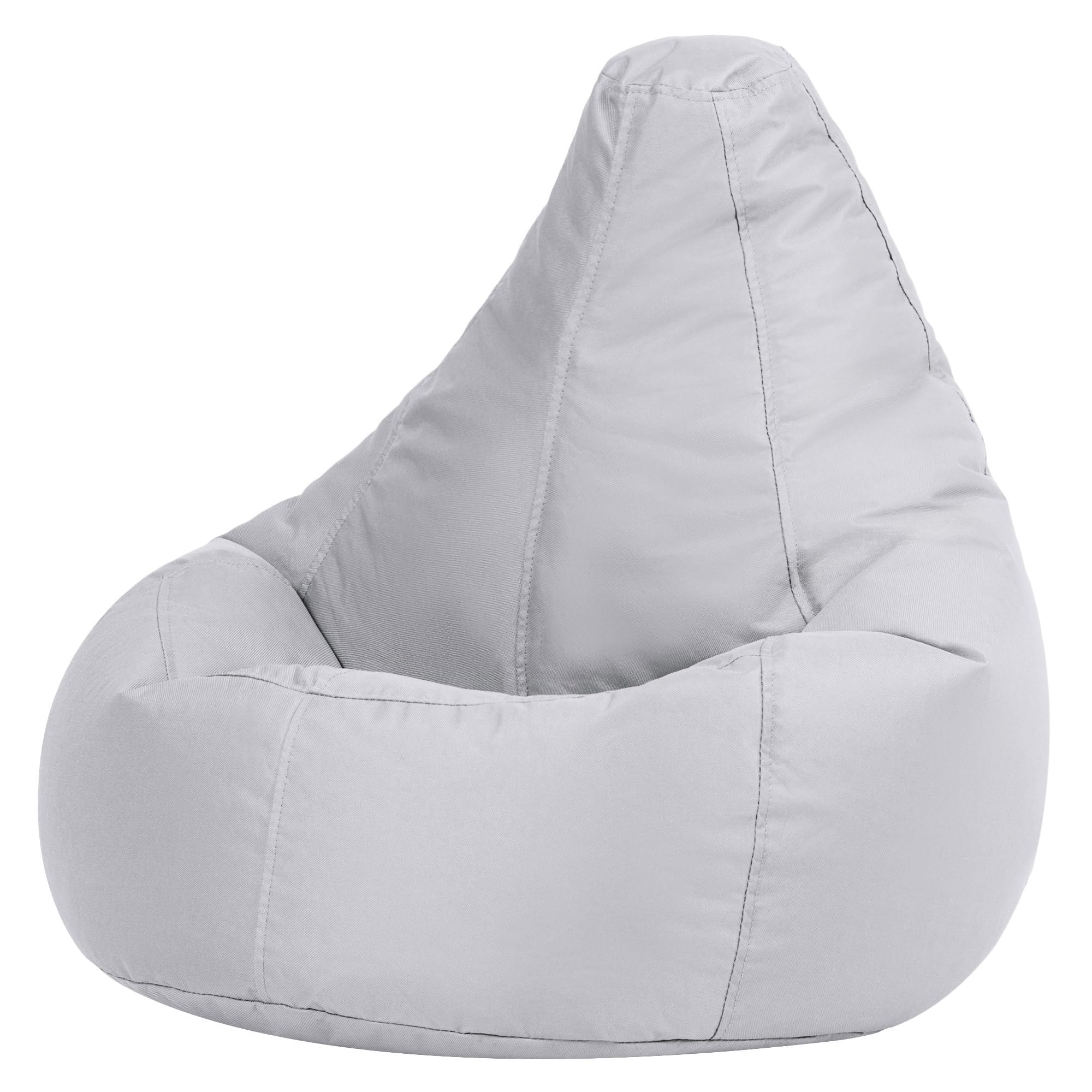 Bean Bag Bazaar Dalton Outdoor Kids Bean Bag Chair, Grey, Kids Garden Chair with Water Resistant Fabric, Bean bag with Filling Included, Gaming Beanbag for Bedroom, Playroom, Garden