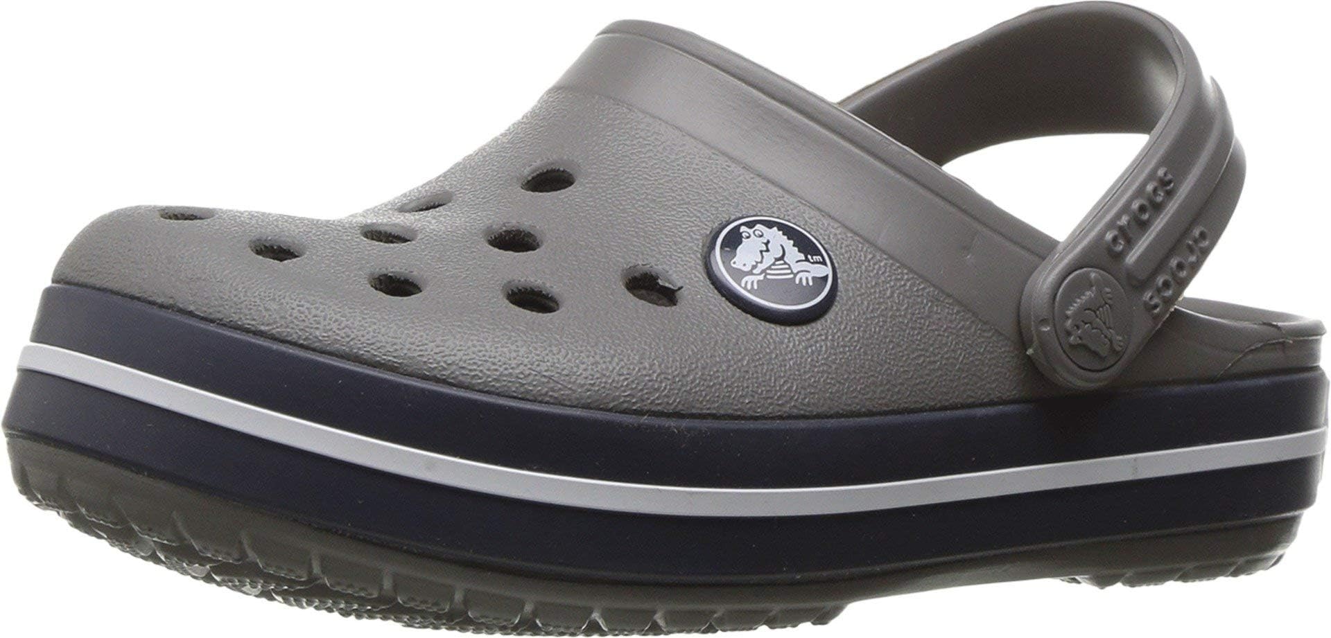 Kids' Crocband Clog , Smoke/Navy, 3 Little Kid