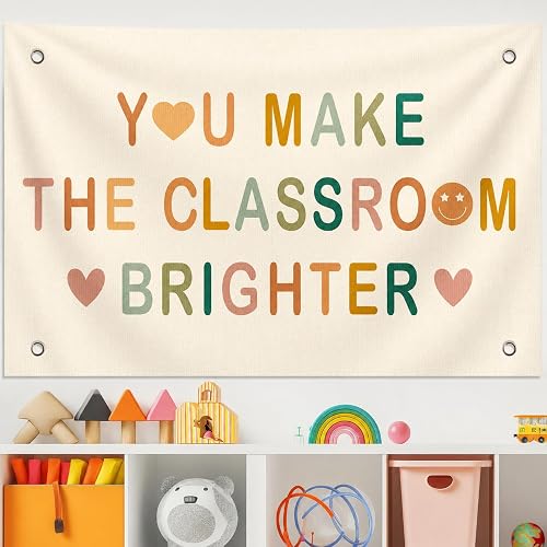 Boho Classroom Decor Inspirational Positive Welcome Tapestri