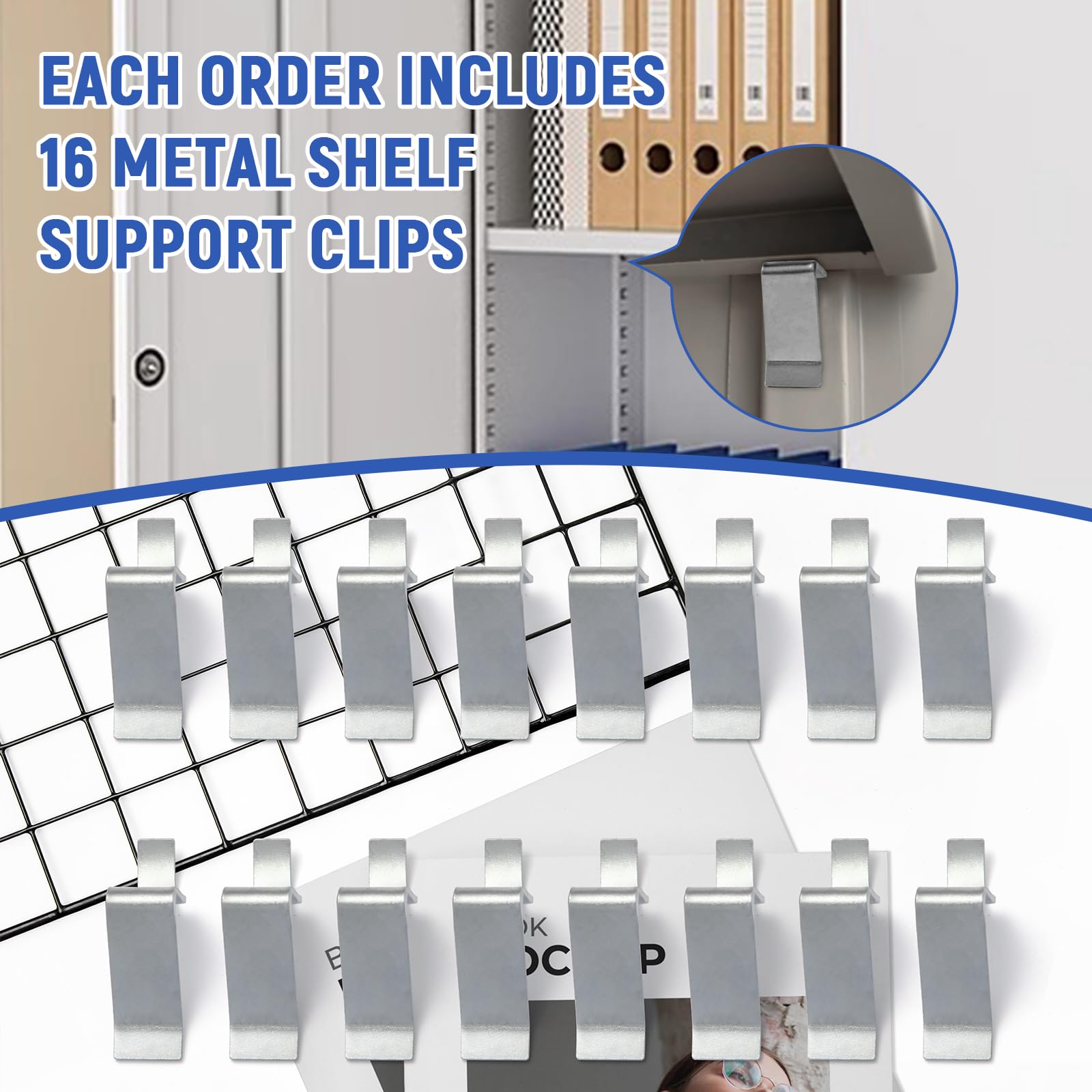 Metal Shelf Clips - Stabilize Your Cabinets -4
