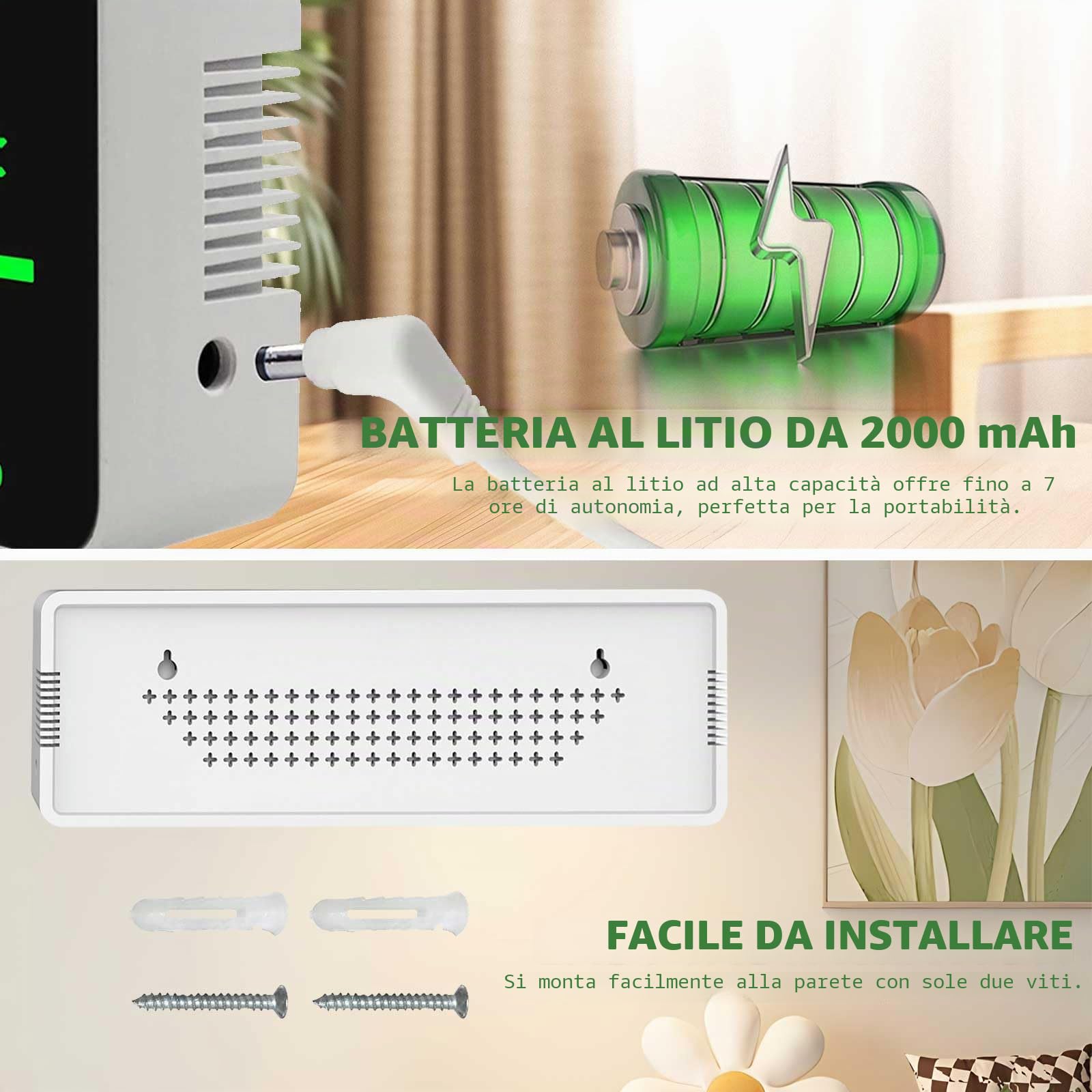 Fonometro 30~130dB 11" Display LCD Digitale Fonometro Professionale a Muro Misuratore di Livello Sonoro Decibel/Temperatura/Umidità con Allarme e USB Cavo per Casa Ufficio Scuola Bar Fabbrica