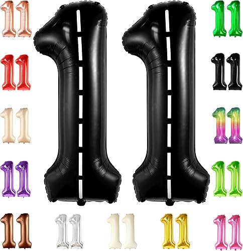 Miniatura 10 de KatchOn, Globo verde claro del número 11 de 40 pulgadas, globo de neón del número 11, globos de cumpleaños del número 11 para decorar un cumpleaños