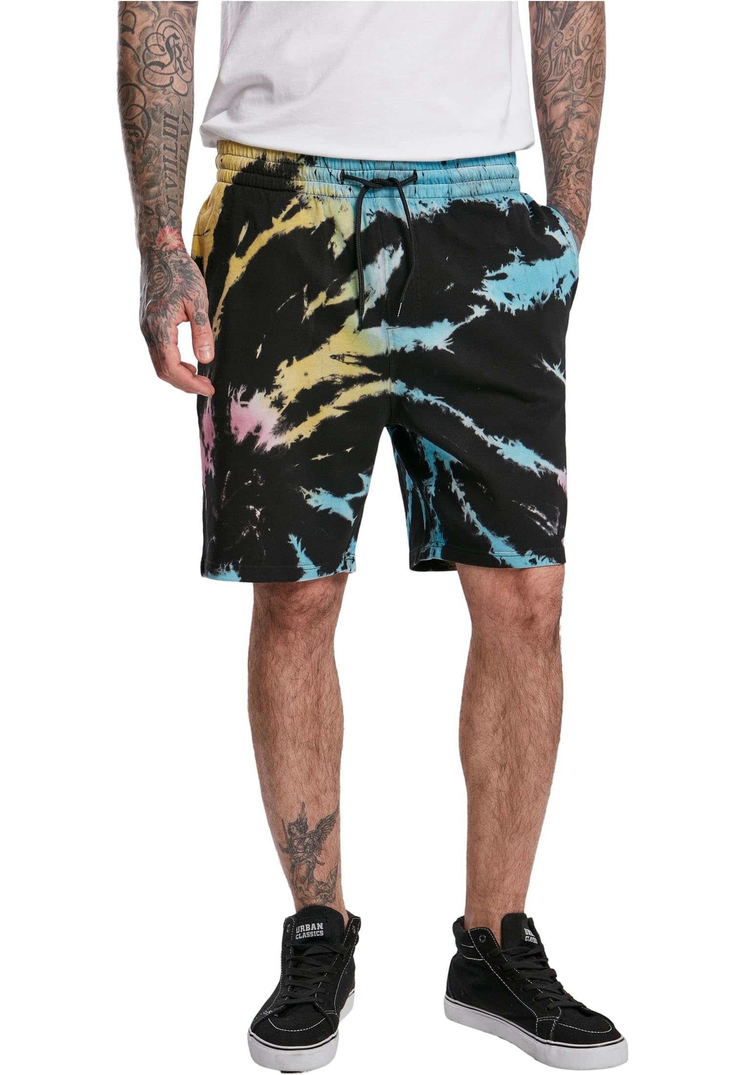 Urban Classics Men's Noir Urban Classic Tie Dye Short