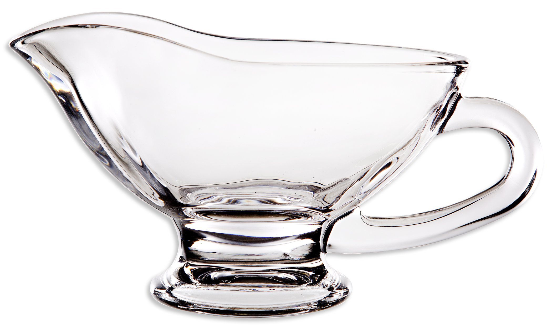 Circleware Saucy Glass Gravy Dish with Handle, 10 oz, Clear
