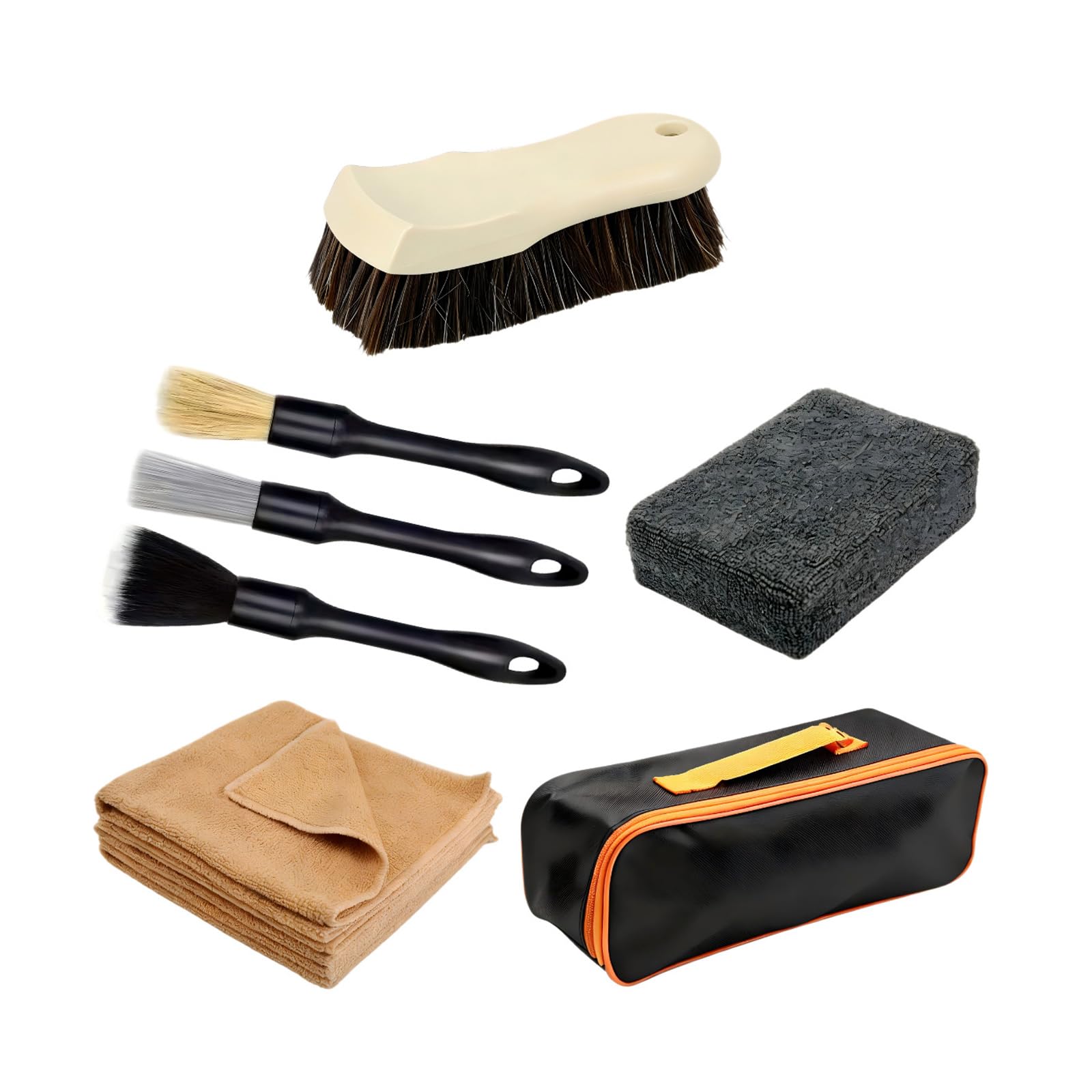 Gentle Car Interior with Sponge Brush for Leather Upholstery Maintenance Furniture Care Brush