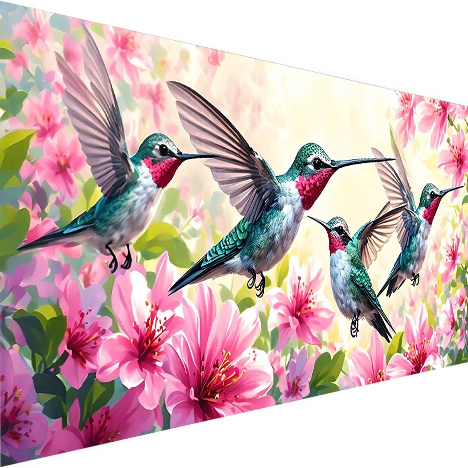 Malen nach Zahlen Kinder Kolibri Malen Nach Zahlen Erwachsene, Geschenke für Mädchen Junge Bastelset Set, Malen nach Zahlen Blume | Malen nach Zahlen Ohne Rahmen, (60x120cm) Bastelset Erwachsene Z-2