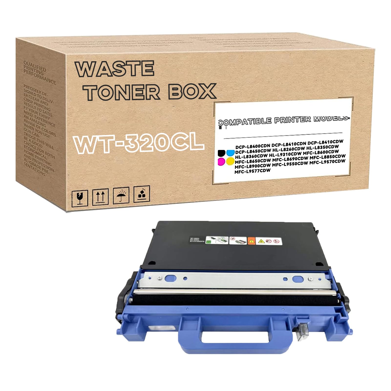 Boîte De Toner Usagé WT-320CL Compatible pour Brother DCP-L8400CDN DCP-L8410CDN HL-L8260CDW HL-L9310CDW MFC-L8600CDW MFC-L8850CDW MFC-L8900CDW 1Pack