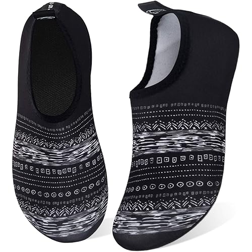 WateLves Water Shoes for Womens Mens Barefoot Quick-Dry Aqua Socks for Beach Swim Surf Yoga Exercise New Translucent Color Soles