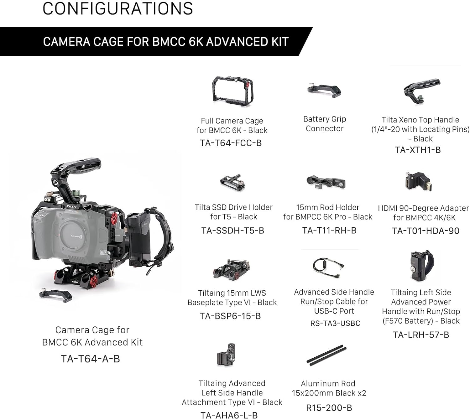 Tilta BMCC 6K cage mounted on a stabilizer