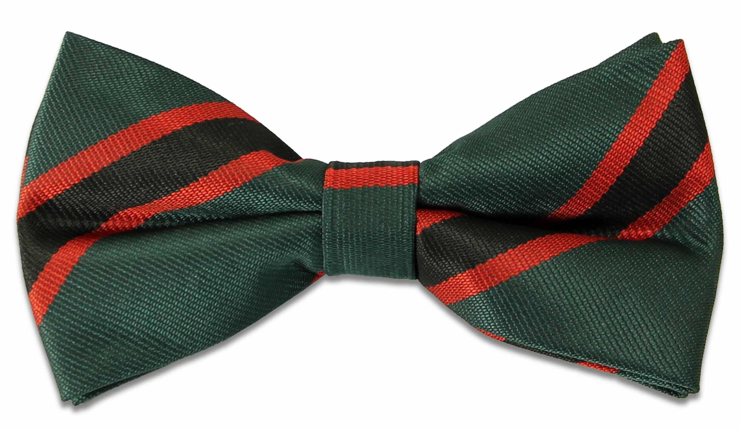 The Regimental Shop Men's Green/Black/Red The Rifles Polyester Pretied Regital Bow Tie