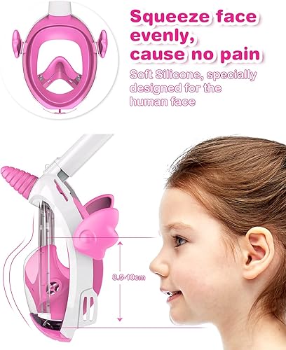 Miniatura 5 de Kkdi Kids Snorkel Mask, Full Face Snorkel Mask for Kids 4-16, Foldable Dry Top Snorkeling Gear Snorkel Set for Swimming Pool Toys, Anti-LeakAnti-Fog