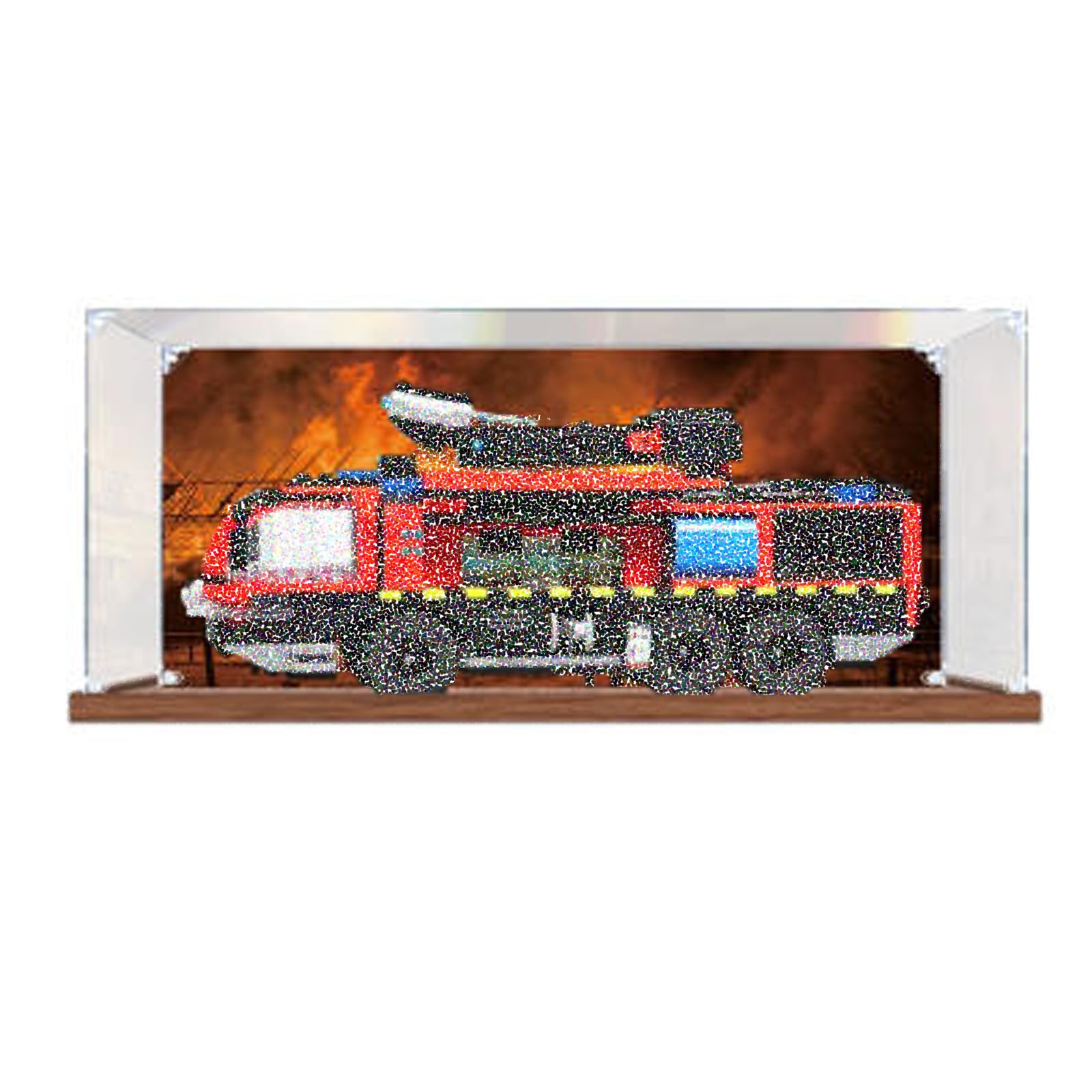 Clear Acrylic Display Case Only for Lego 60499 Airport Fire Truck (Background 3mm)