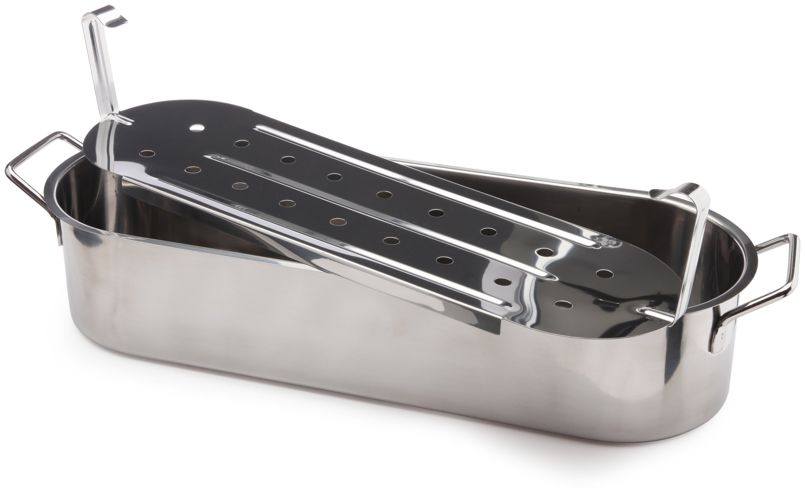 Beka 14700024 - Pesciera in Acciaio Inox con griglia, Adatta a Tutti i fornelli e induzione, Diametro: 50 cm