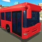 Brick style block characters Virtual Blocky Bus Passenger Transport Simulator 3D