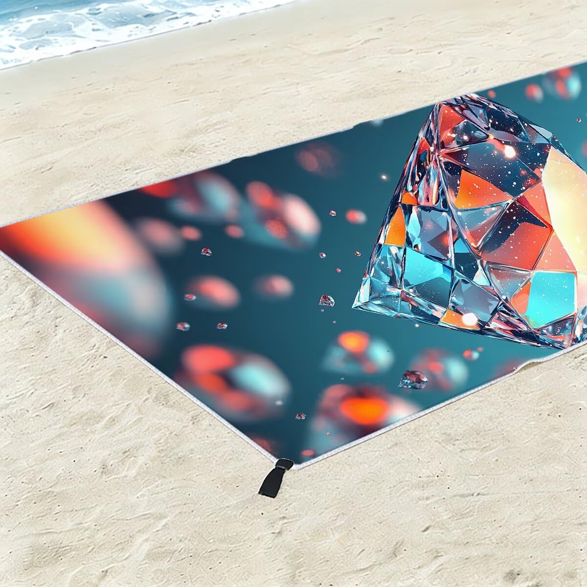 Telo Mare Microfibra, Telo Mare Grande 100x200cm 2 Pezzi, Asciugamano Palestra Donna Asciugatura Rapida, Antisabbia Asciugamano Microfibra, Leggero Asciugamani Palestra per Regalo (Moderno) -4466
