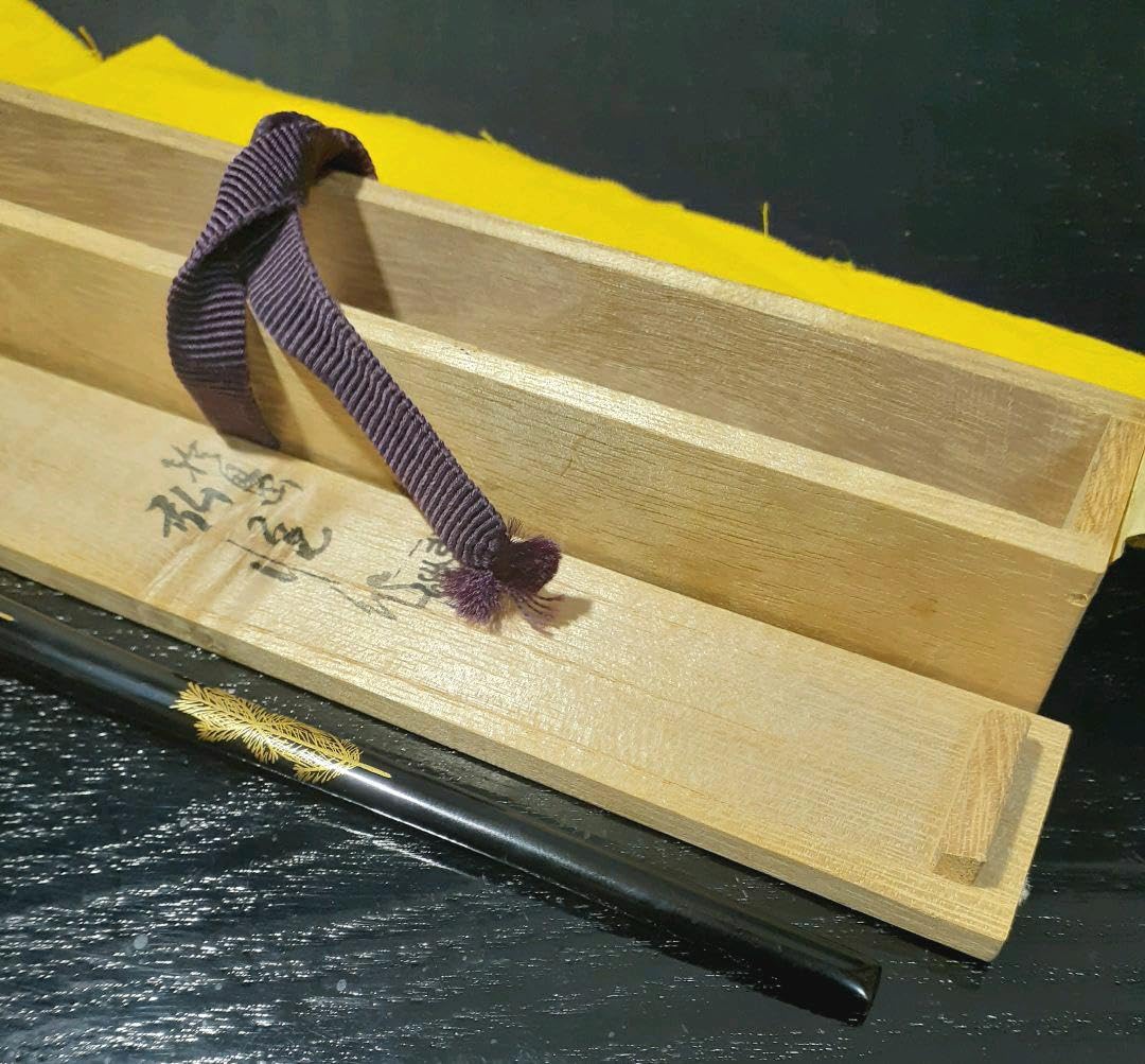 Amazon.co.jp: 輪島塗 角藤弘悦作 本蒔絵 竹工芸 茶杓 共箱 茶道具