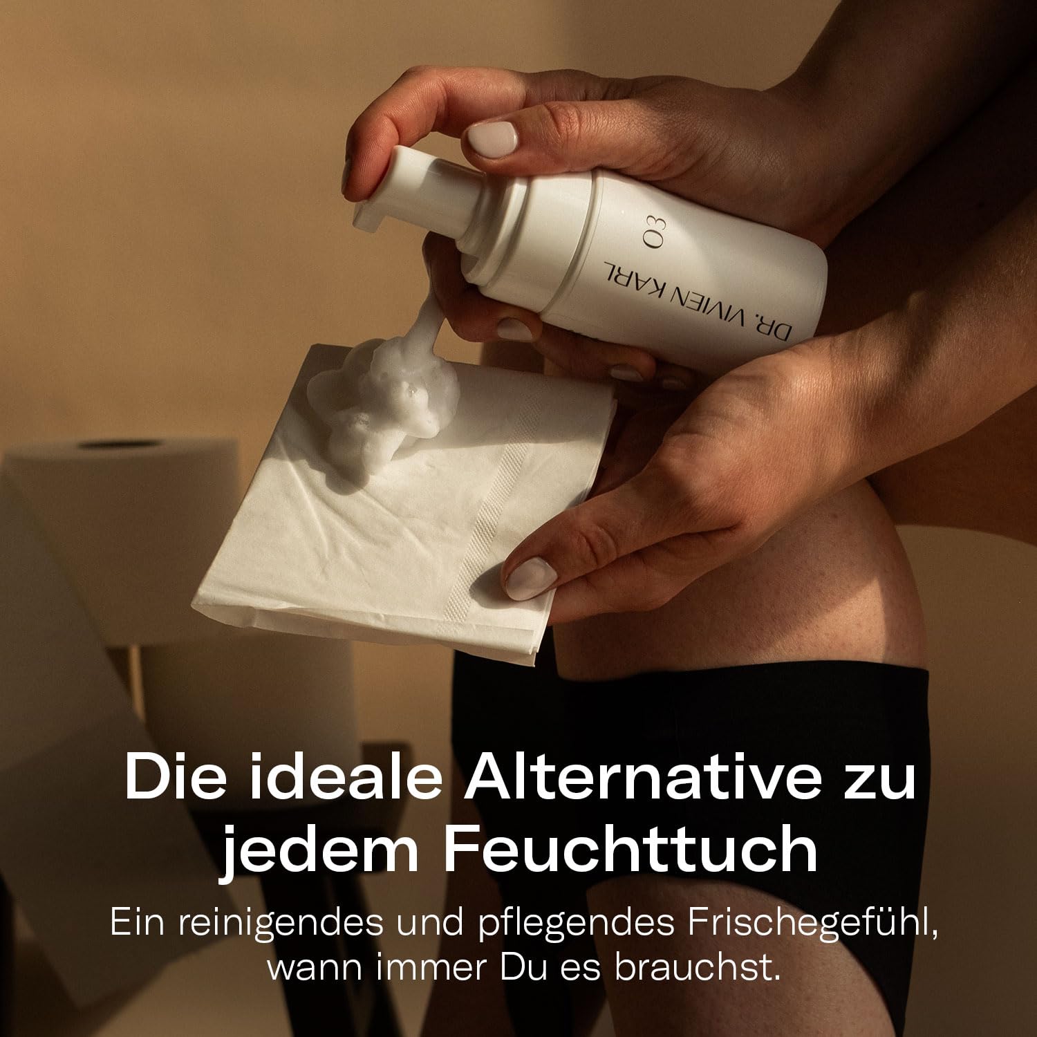 Espuma limpiadora íntima 03 | Sustituye a 125 toallitas húmedas | Convierte el papel higiénico en toallitas de higiene íntima | Limpieza rápida y cuidado para mujeres | 100 ml