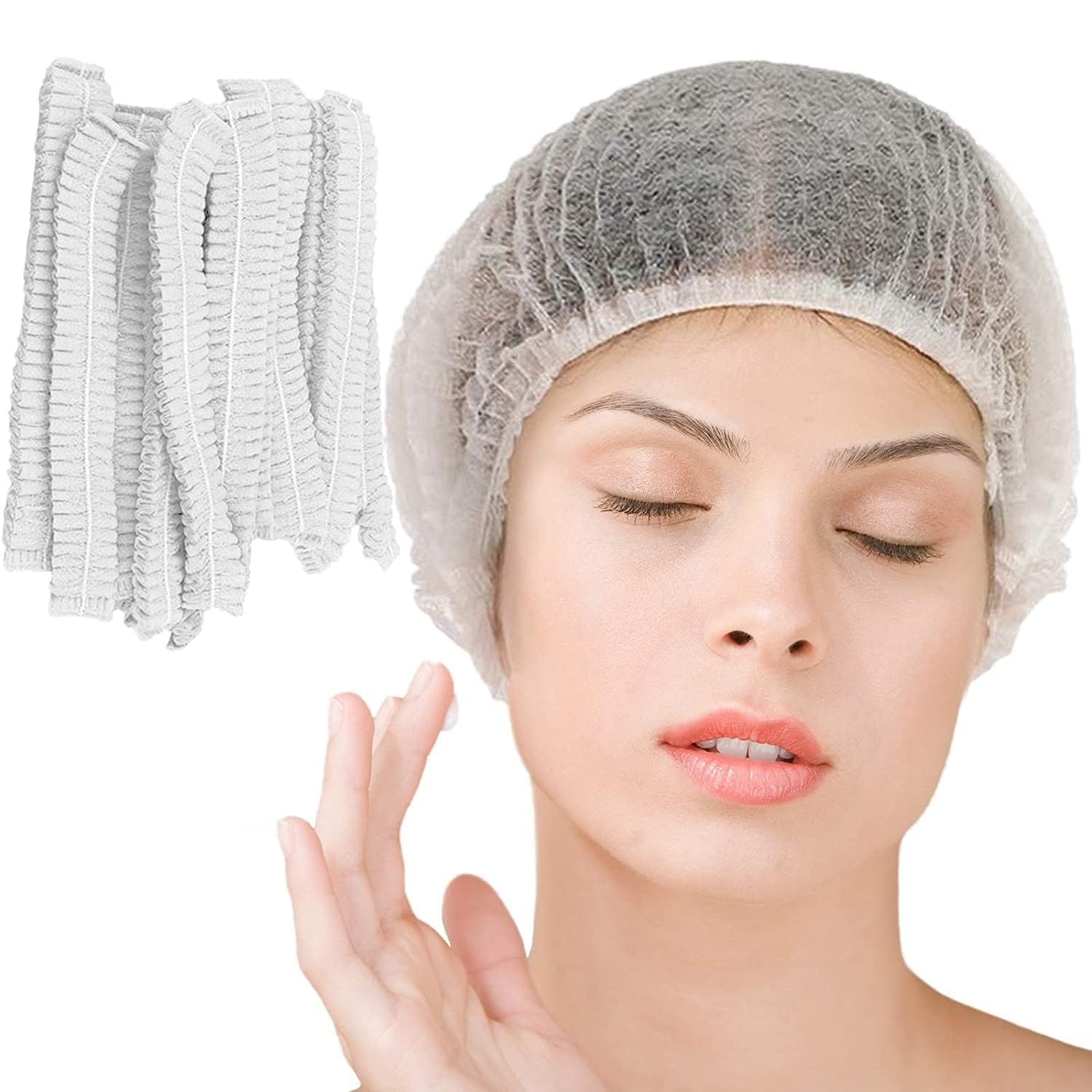 MR. GLOVE Hair Cap Stretchable Bouffant Caps/Cooking Caps,Hair net, Head Cover For Hygiene (White, 100 Pieces) (B0DBLFSM74) Amazon Price History, Amazon Price Tracker