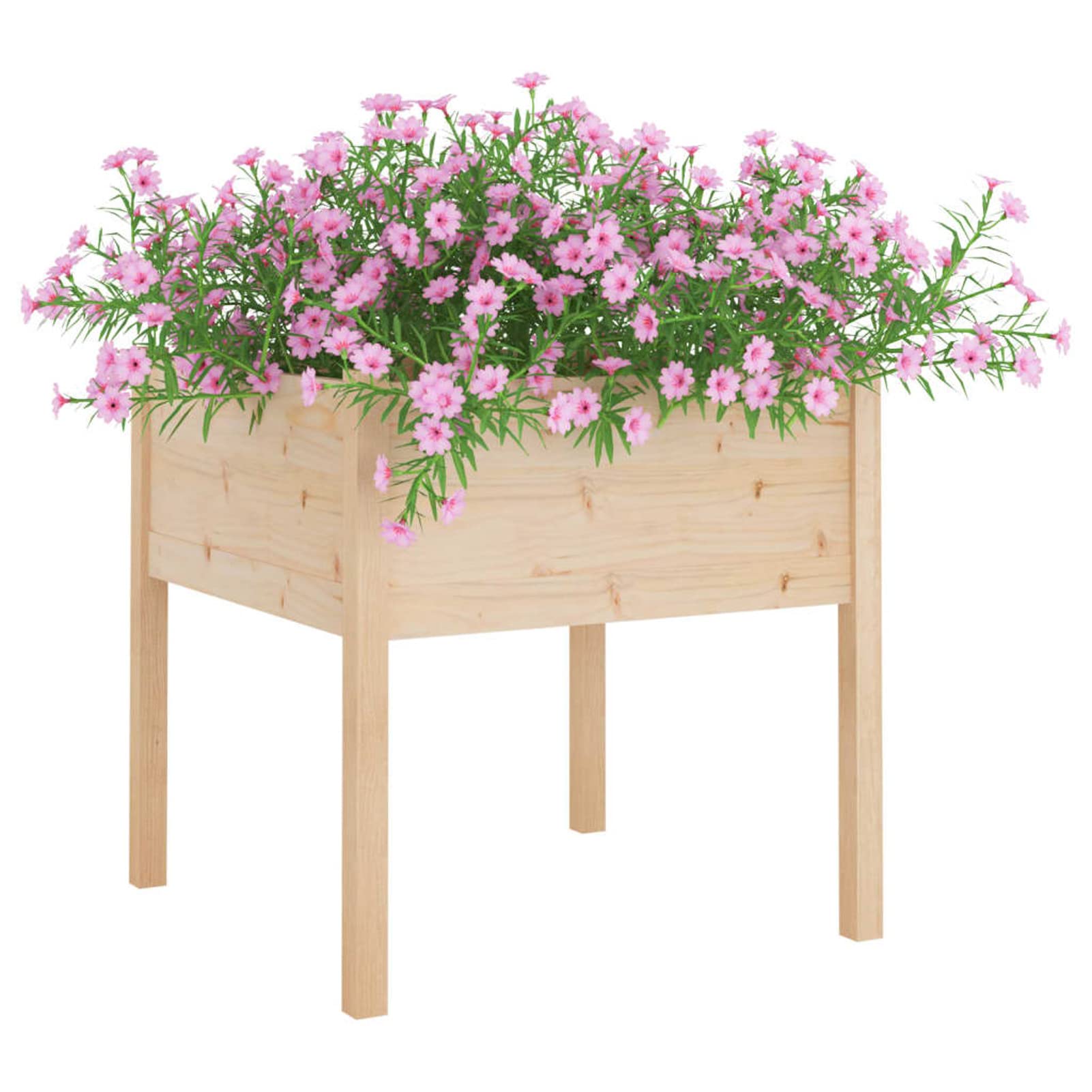 Jardineras 2 uds, Huerto Urbano Terraza, Huerto En Casa, Tierra Huerto Urbano, Huerto Vertical, Mesa De Cultivo, Madera Maciza de Pino 70x70x70 cm