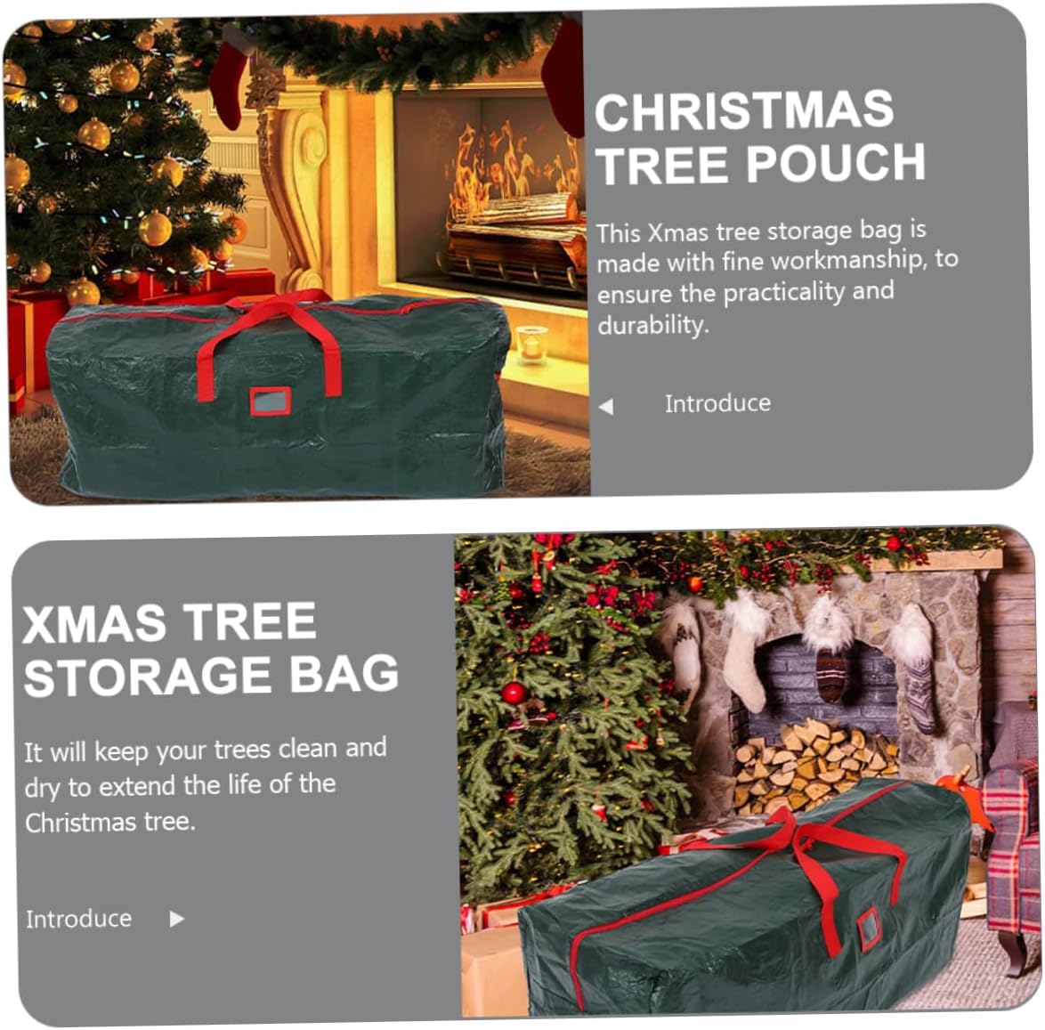 PRETYZOOM Large Capacity Christmas Tree Storage Bag Pouch for Holiday Decor Household Storage Bag with Handles Versatile for Blankets Clothing