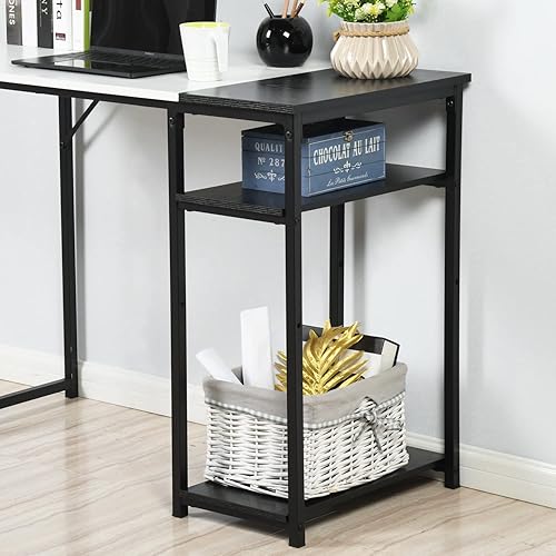 Miniatura 8 de Homy Casa Inc Escritorio para computadora de 40 pulgadas, mesa de estudio con estantes de almacenamiento, ahorro de espacio para oficina en casa,