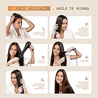 Vista 3 de KATIVA Kit de alisado de queratina brasileña - Keratina Alisado Brasileño + suero protector de calor Potion 4, suavizado sin formaldehído