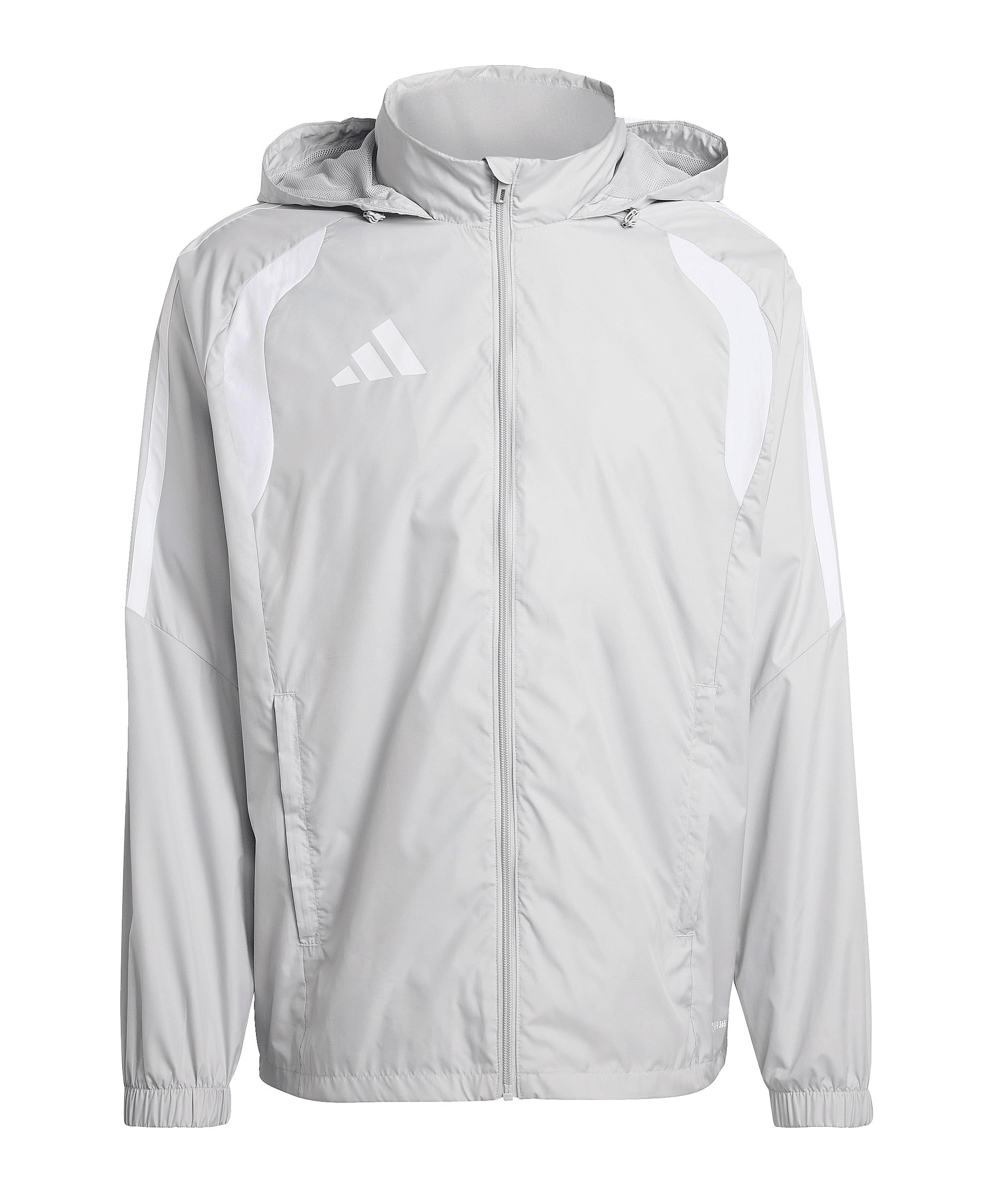 adidas Men's Tiro 26 League Windbreaker Coat, team light grey/white, L