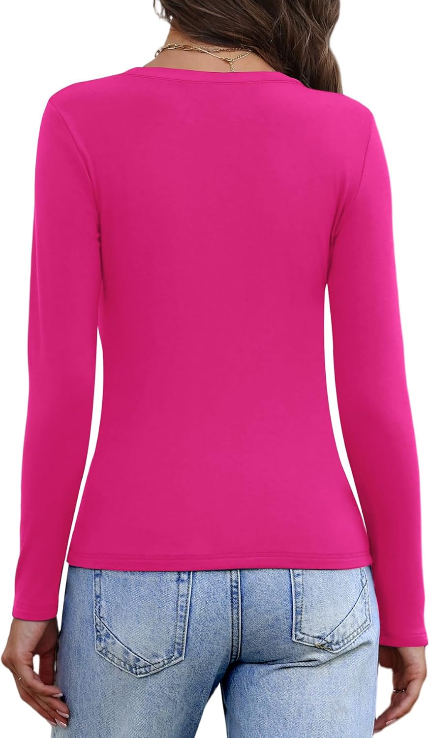 WIHOLL Long Sleeve Thermal Shirts for Women Light Fleece Tops Fall 2026 Square Neck Basic Tees - Image 5