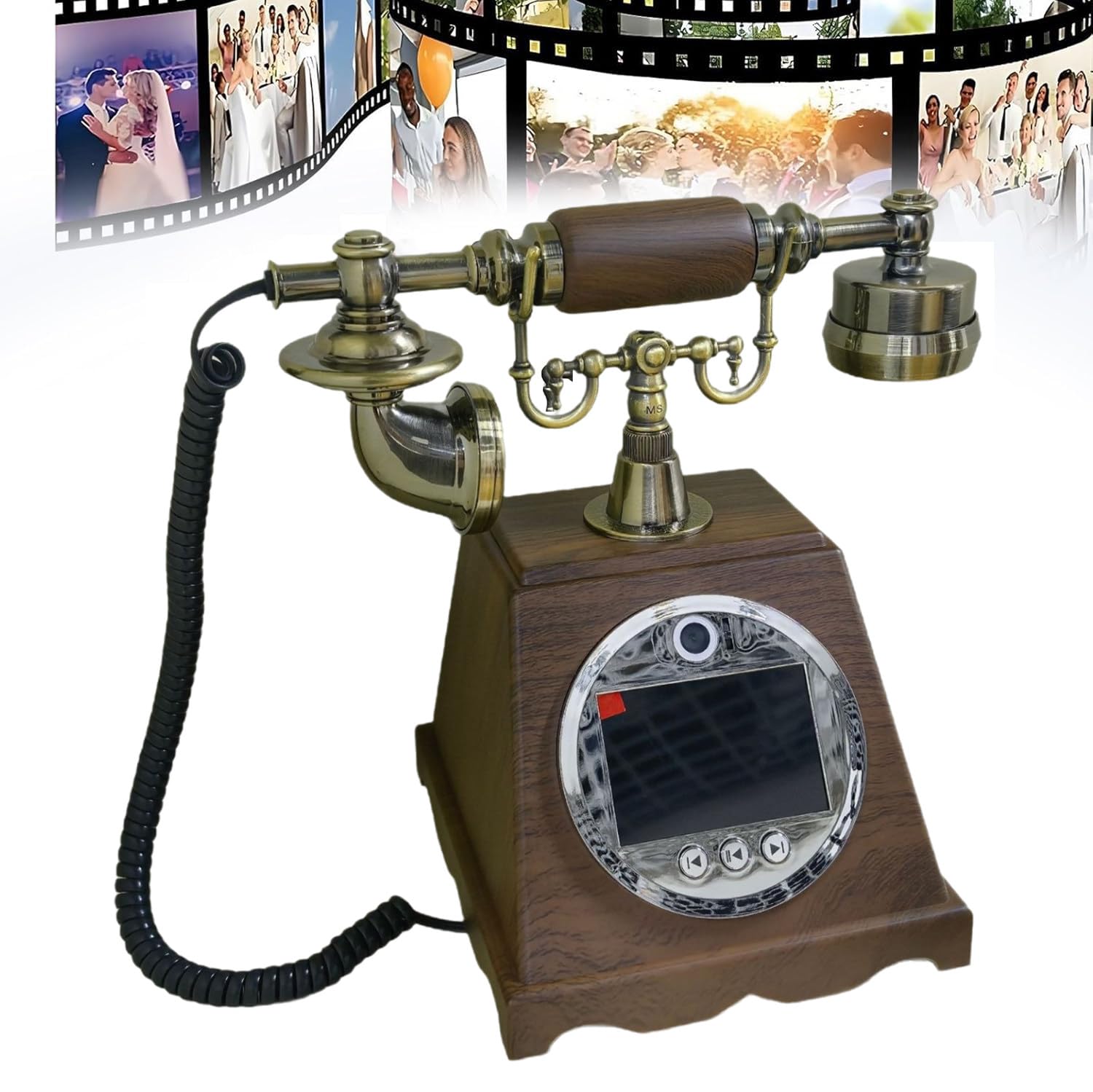 WIANQIAN Video Guestbook Wedding Phone, Customized Video Audio Guest Book B
