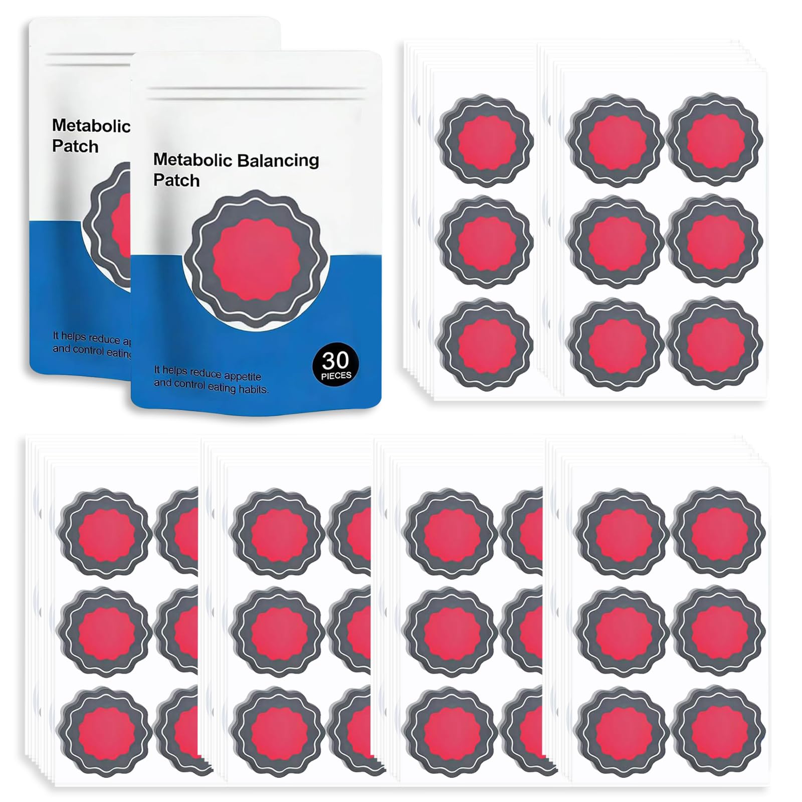 60 Pezzi Cerotti Dimagranti, Patch Metabolici Naturali, Metabalance Patch, Cerotti per l'ombelico, Ingredienti Naturali, Bruciano Rapidamente i Grassi, Stimolano il Metabolismo, per Uomini e Donne