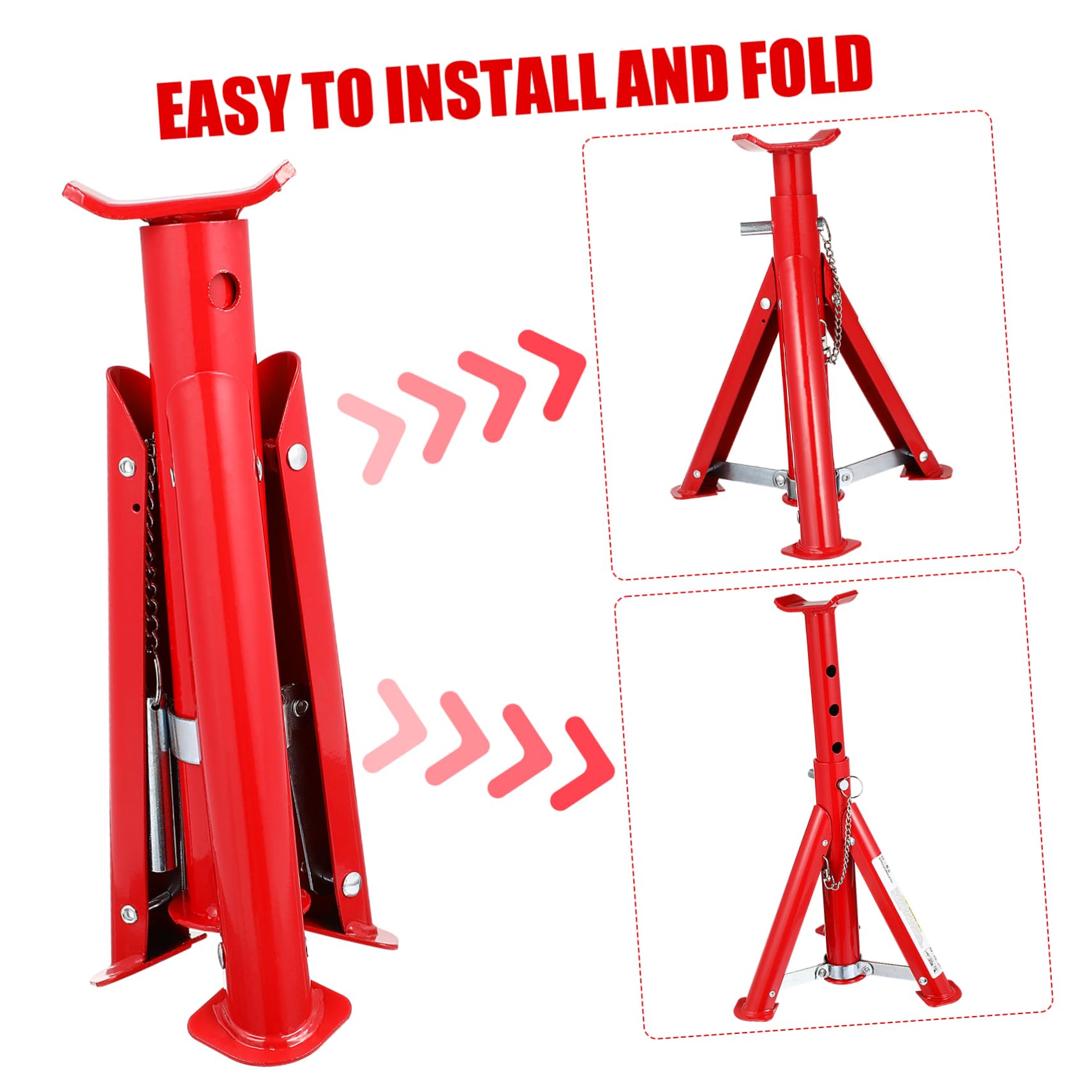 Ciieeo Chandelles de Cric 3 Tonnes en Acier au Carbone, Lot de 2