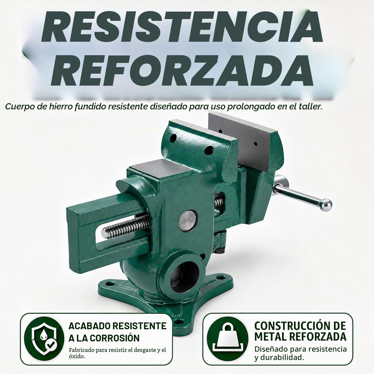 KATSU Tornillo de banco de loro multiángulo 3.5" / 90mm, Abrazadera de Tornillo de Mesa de Acero Gira 360° en Vertical y Horizontal 4021704