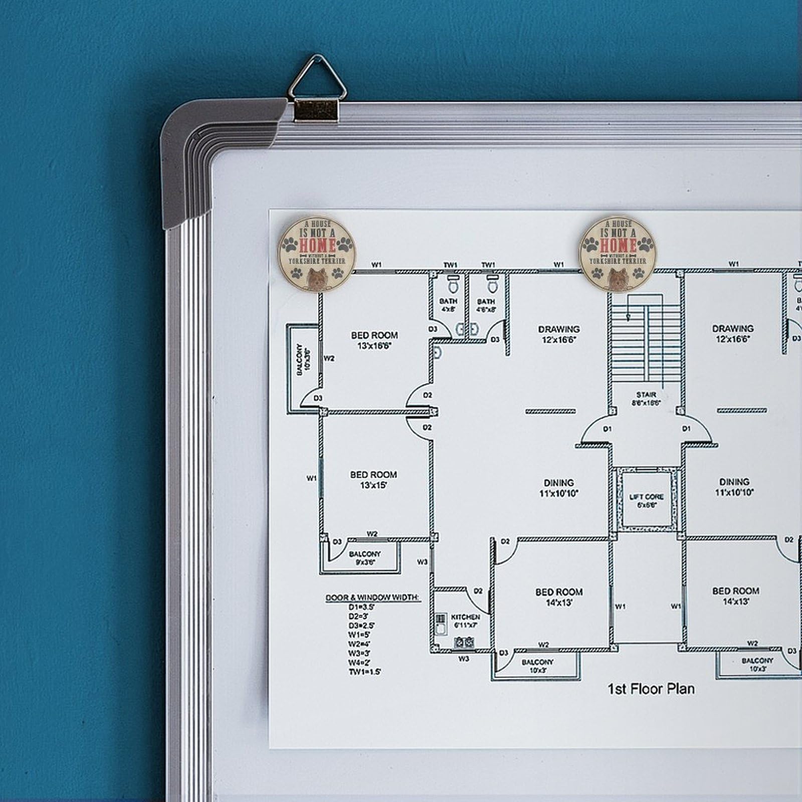 Kühlschrankmagnete aus Glas, starke Magnete mit Aufschrift "A House Is Not A Home Without A Yorkshire Terrier", für Kühlschrank, Hund, Mutter, Geschenk, Hund, Tier, lustig,