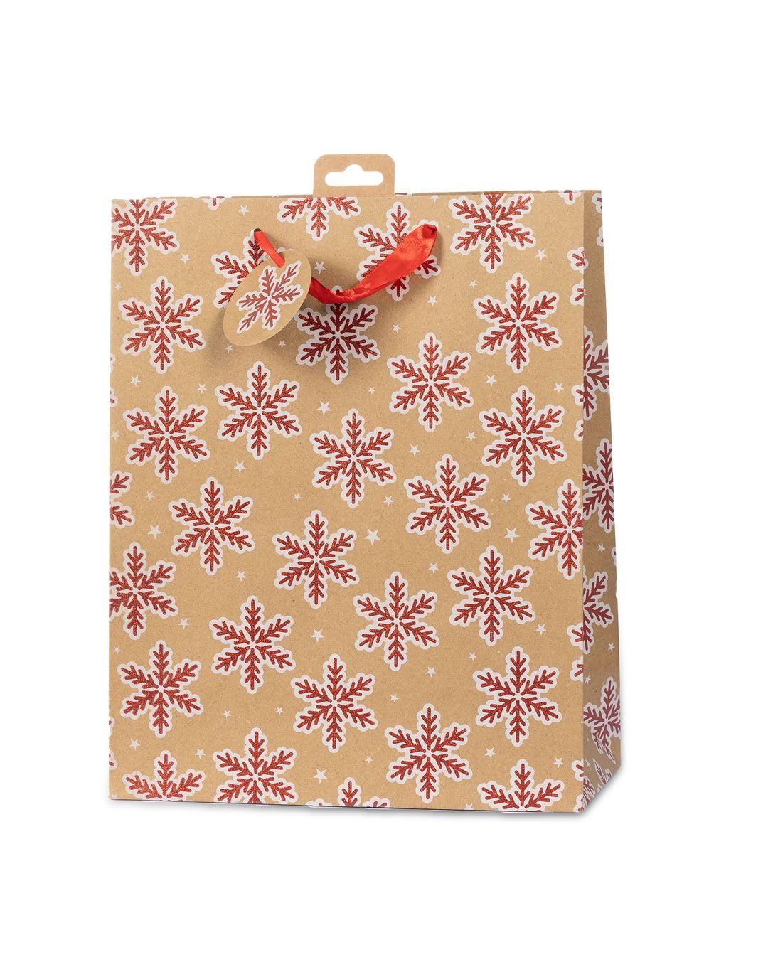 Laro Geschenktaschen Geschenktüten Weihnachten 10/20/40/100stk Large, Anzahl:40, Muster Tüten:Weihnachten Kraftpapier Rot Braun