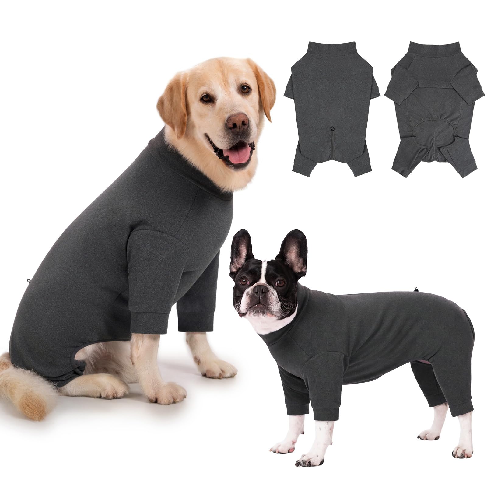 Axcimond Fleece Dog Coat with Legs Warm Dog Pyjamas Winter Outfit Fleece Jumper for Small Medium Large Dogs Body Warmer Cozy Jumpsuit Warm Coats & Jackets for Dogs Clothes Fleeces Onesie Sweatshirt