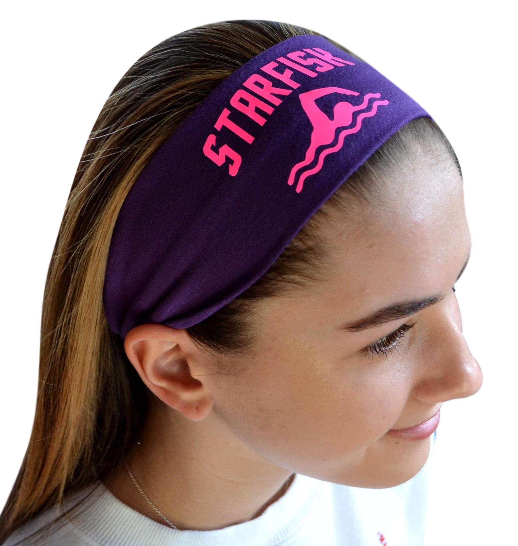 Funny Girl Designs Design Your Own Personalized SWIM TEAM Cotton Stretch Headband with Custom Text or Team Name