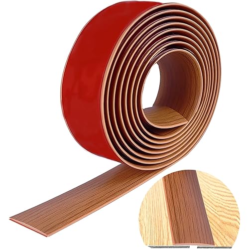 WINTOPUS Transition Strip 6.56Ft, Floor Transition Strip Self Adhesive Carpet to Tile Transition Strip, 2 Inch Floor Cover Strips Floor Edge Trim Strip (Brown)