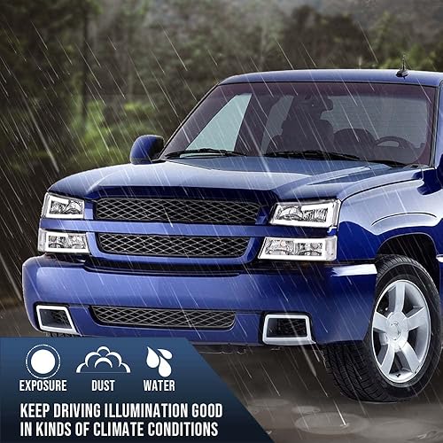 Miniatura 9 de G-PLUS Conjunto de faros LED, compatibles con Chevy Avalanche Silverado 1500 2500 3500 y HD 2003, 2004, 2005, 2006, faros delanteros