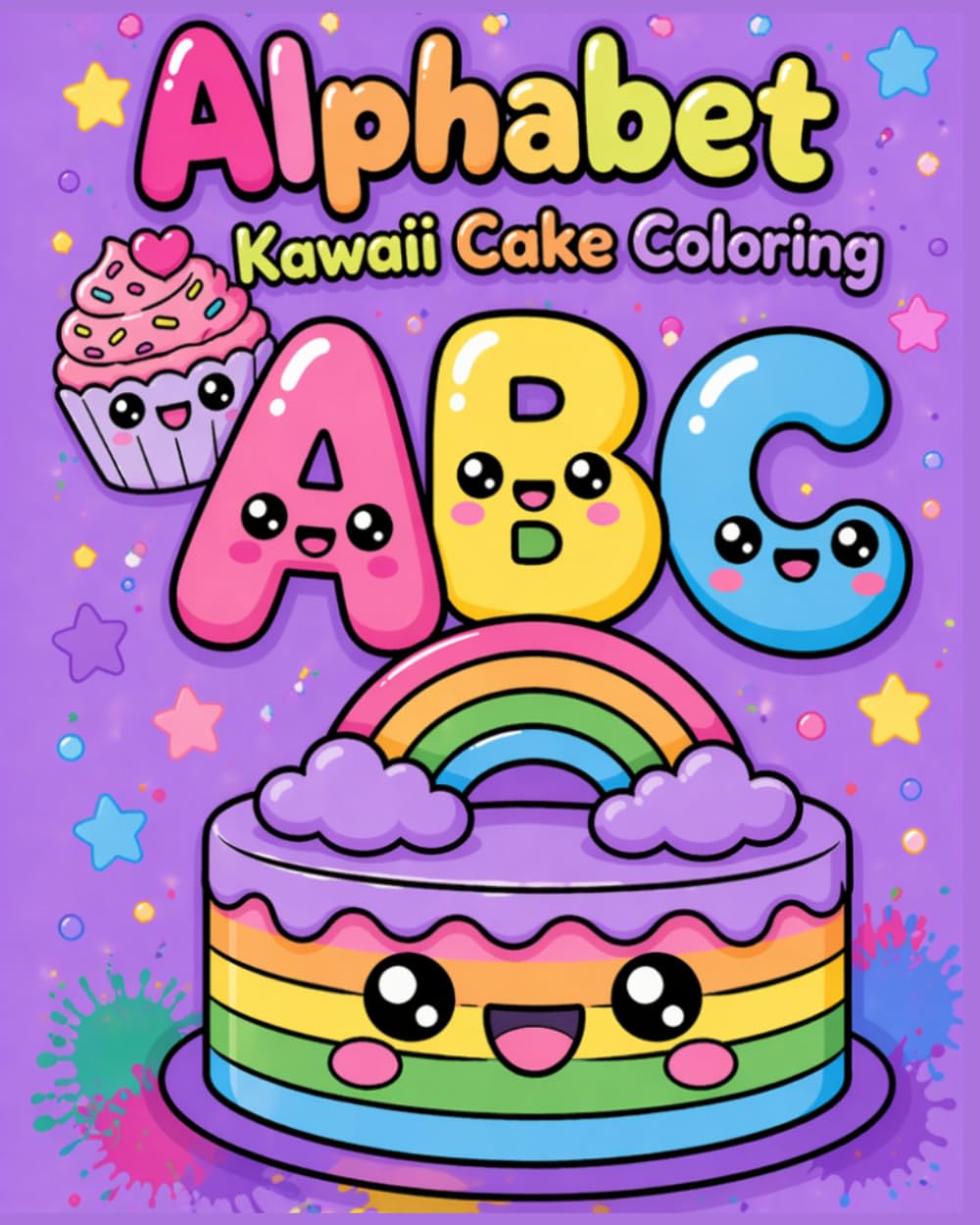 Alphabet ABC Kawaii Malbuch: Kawaii Cake Coloring