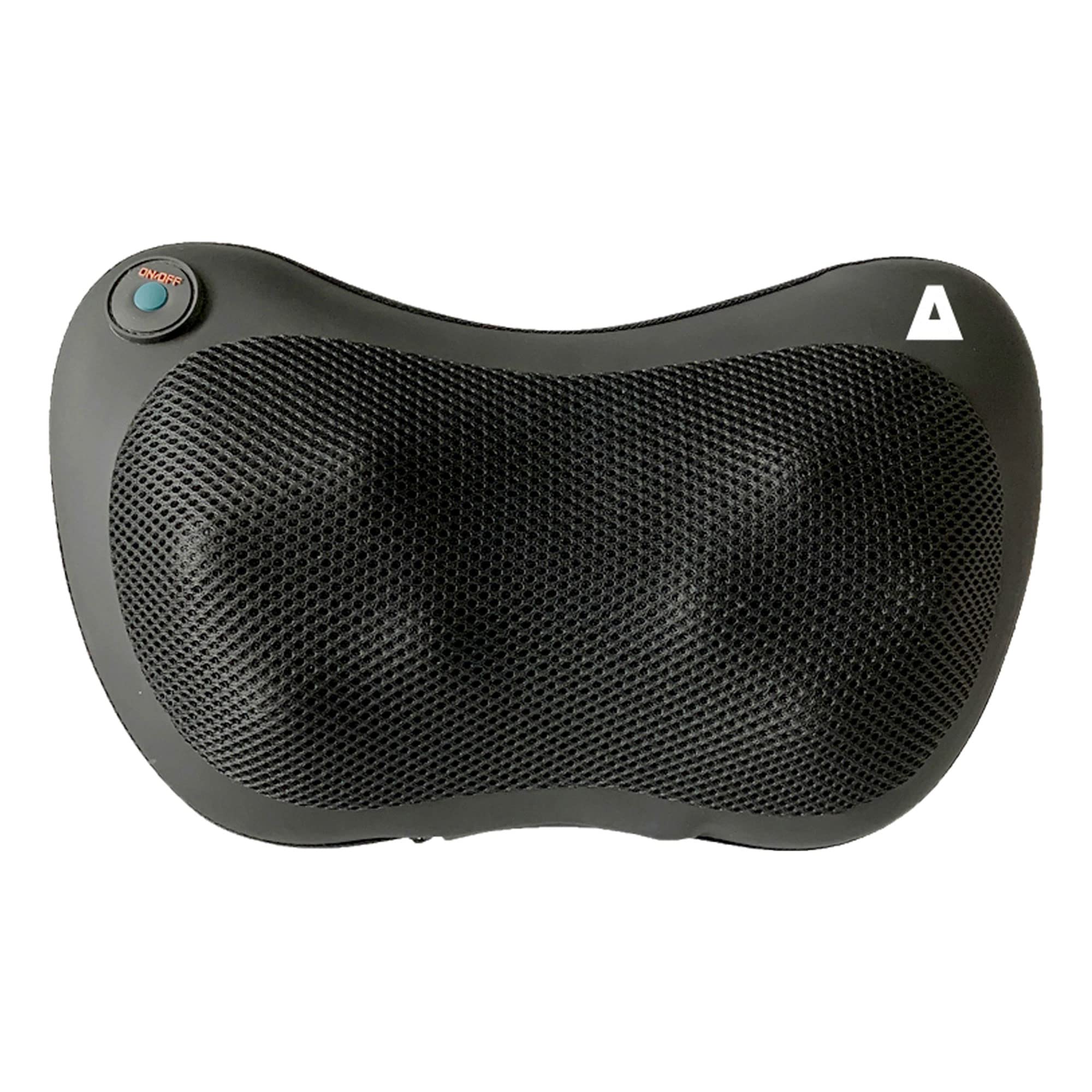 Stretto TRAKK SPORT Shiatsu Neck Back and Shoulder Full Body Deep Tissue Massager Electric Pillow with Heating and 4 Massaging Nodes for Home or Office, Black